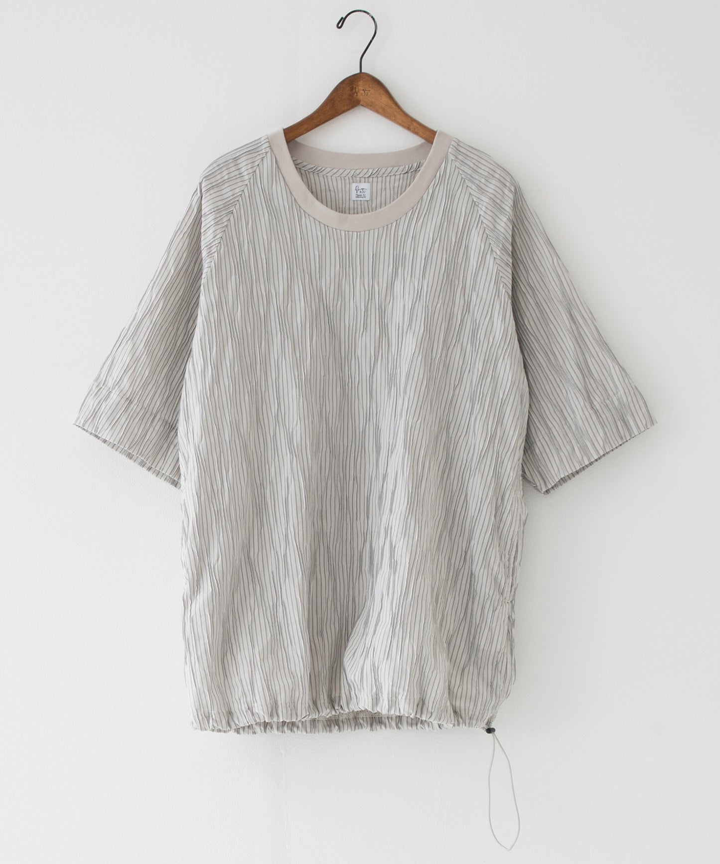 tucked dobby poncho shirt