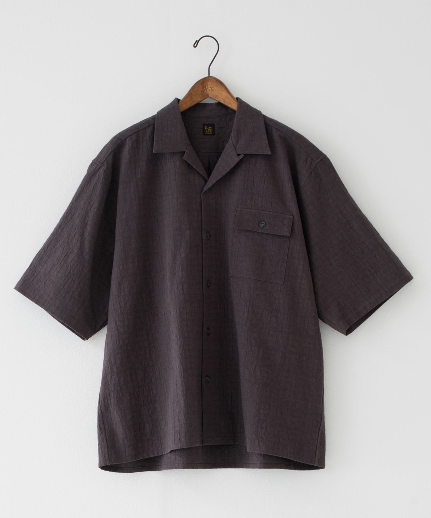 wrinkled effect open collar shirt – ANLIO（アンリオ）