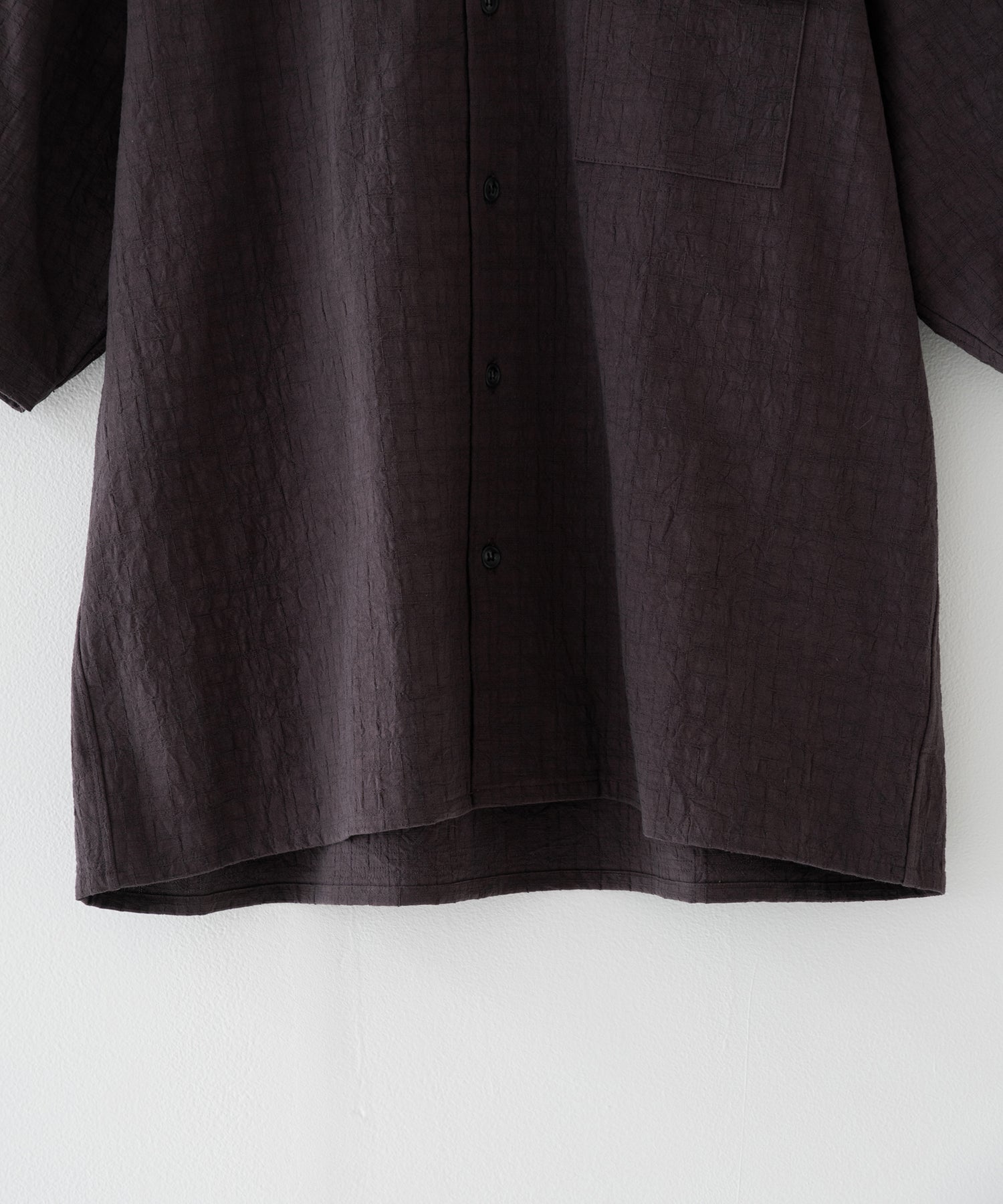 wrinkled effect open collar shirt – ANLIO（アンリオ）