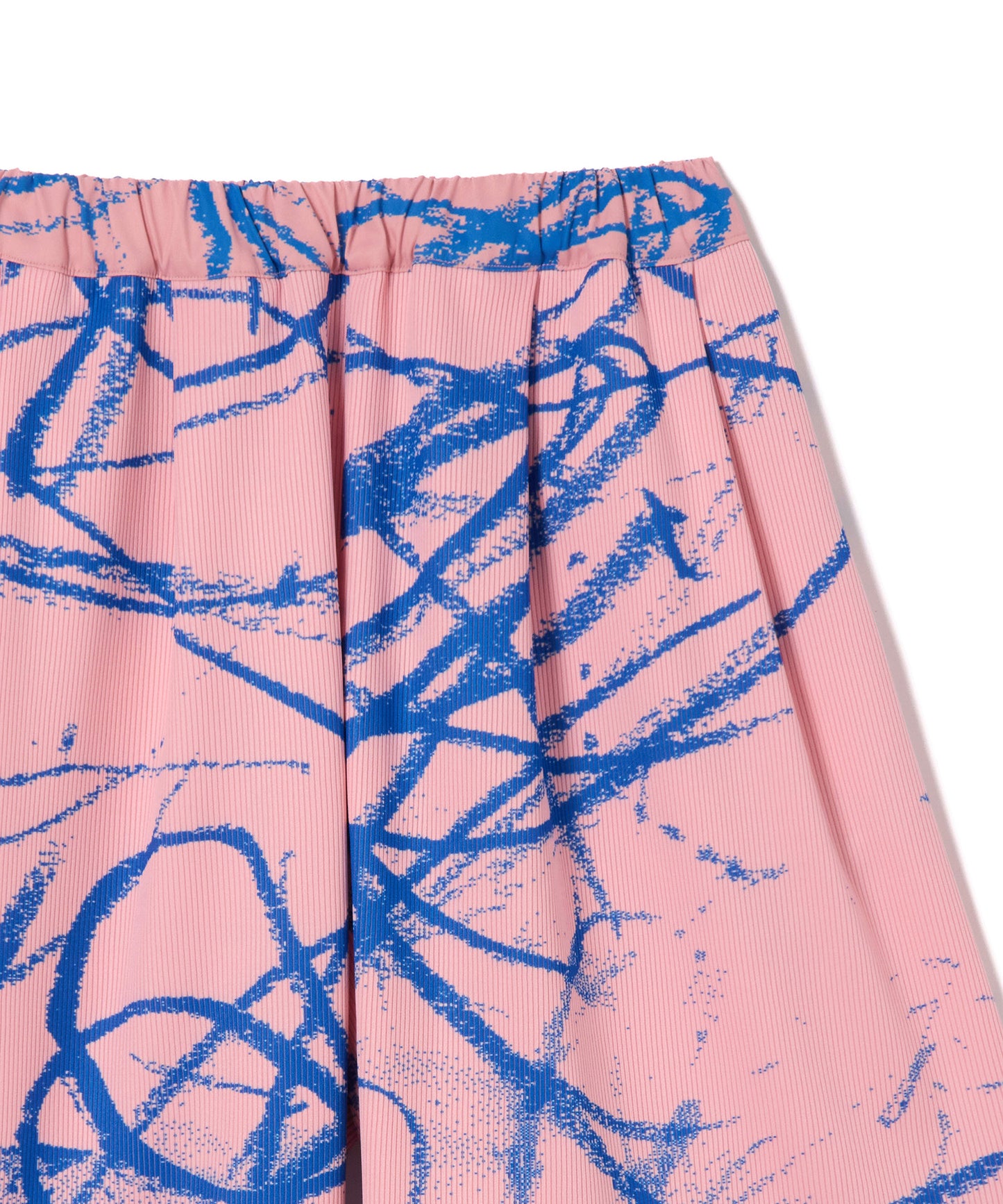 PRINT RIB WIDE SHORTS