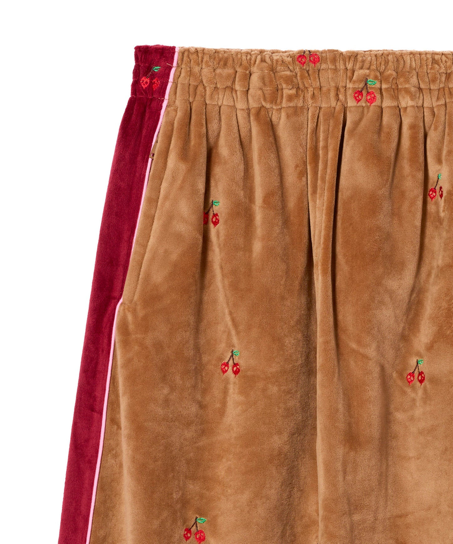 EMBROIDERY VELOUR TRACK SKIRT