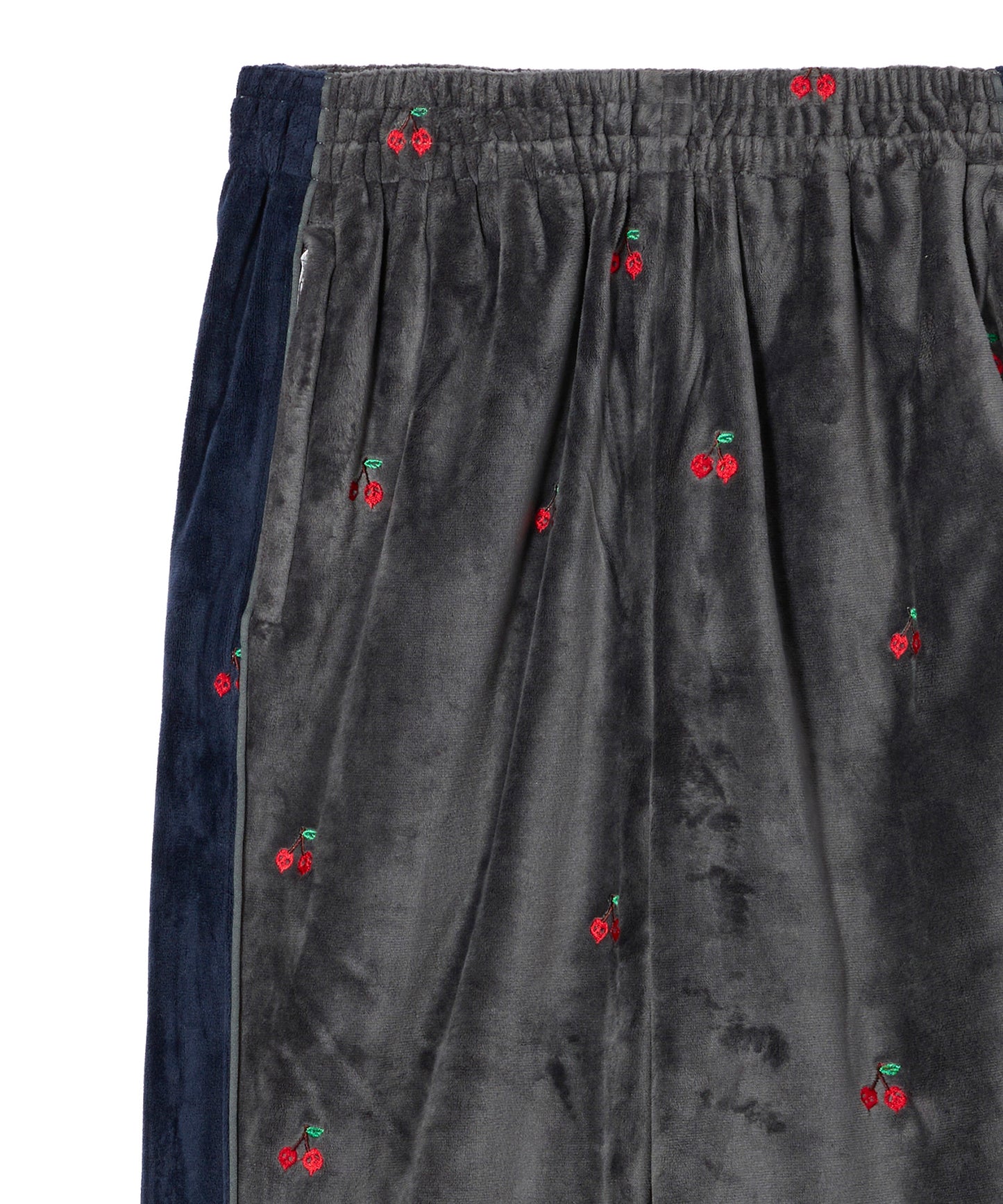 EMBROIDERY VELOUR TRACK PANTS