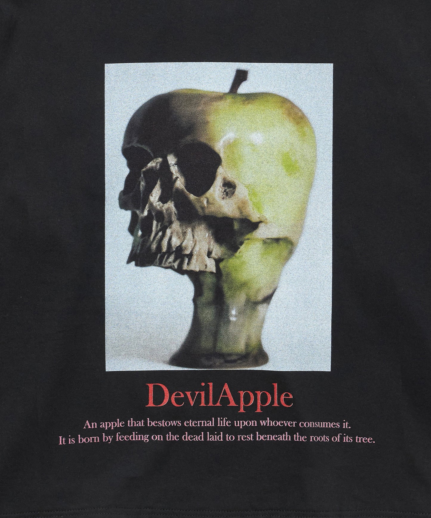 PRINT L/S SHORT T-SHIRT(DEVIL APPLE)