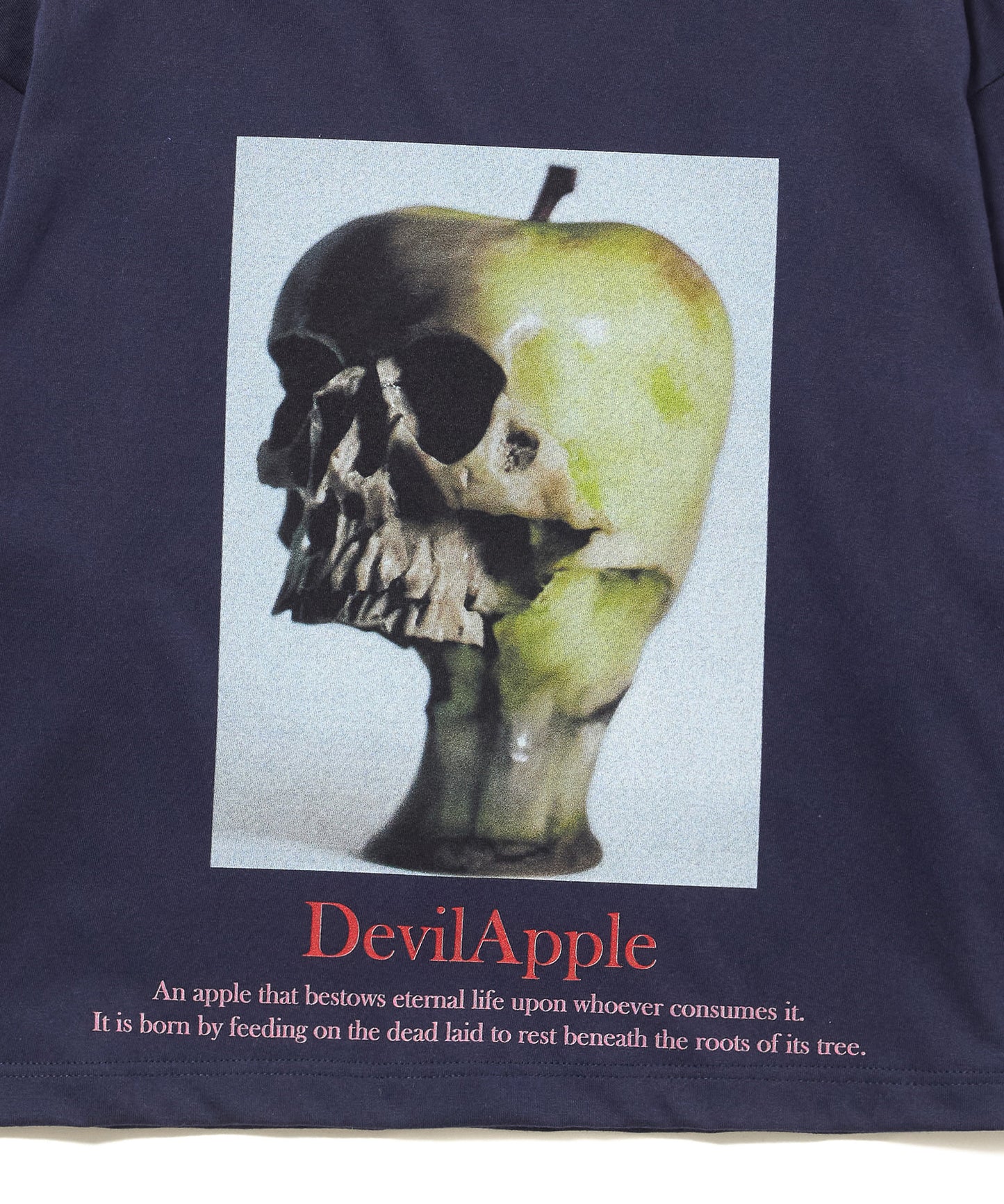 PRINT L/S SHORT T-SHIRT(DEVIL APPLE)