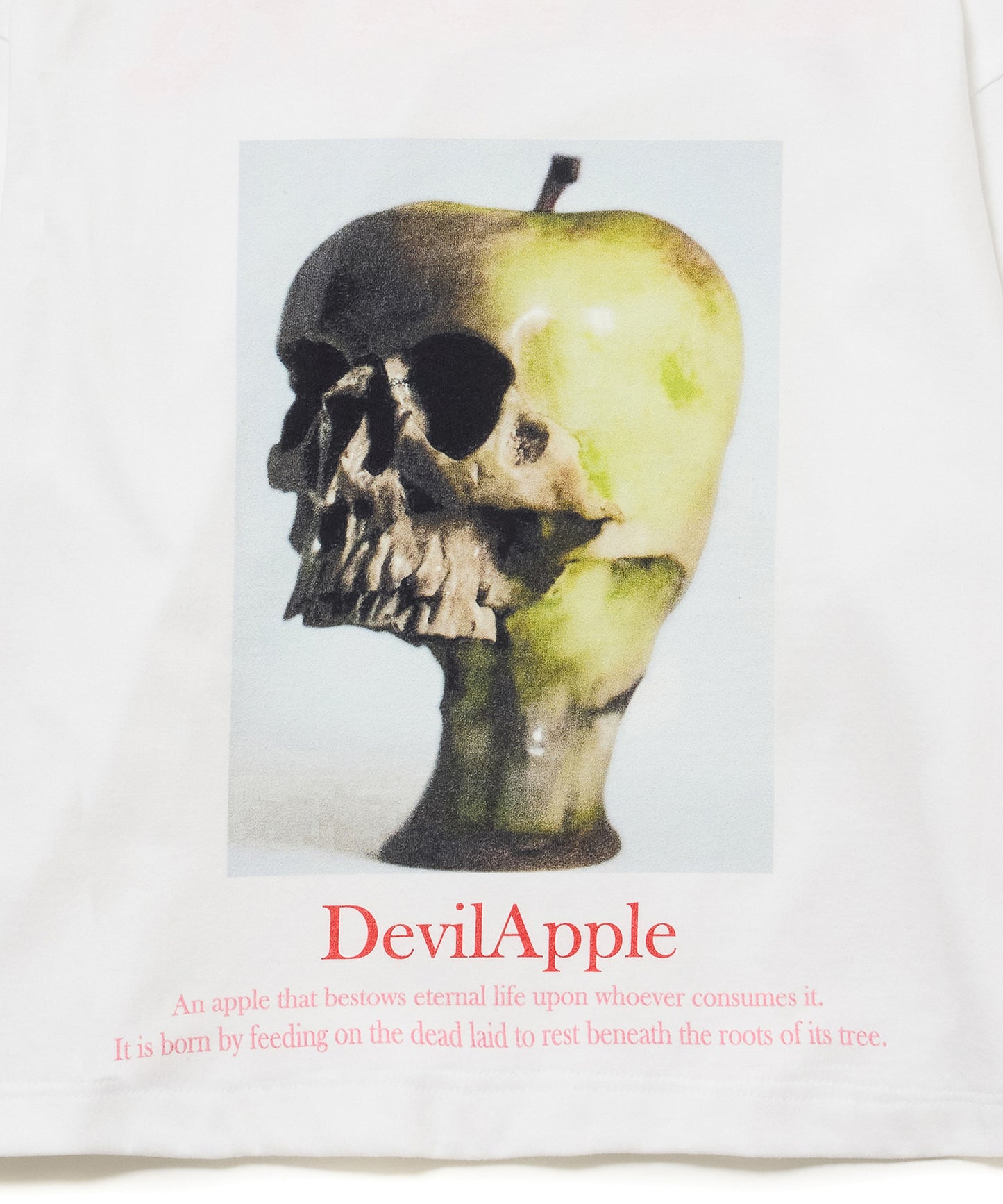 PRINT L/S SHORT T-SHIRT(DEVIL APPLE)