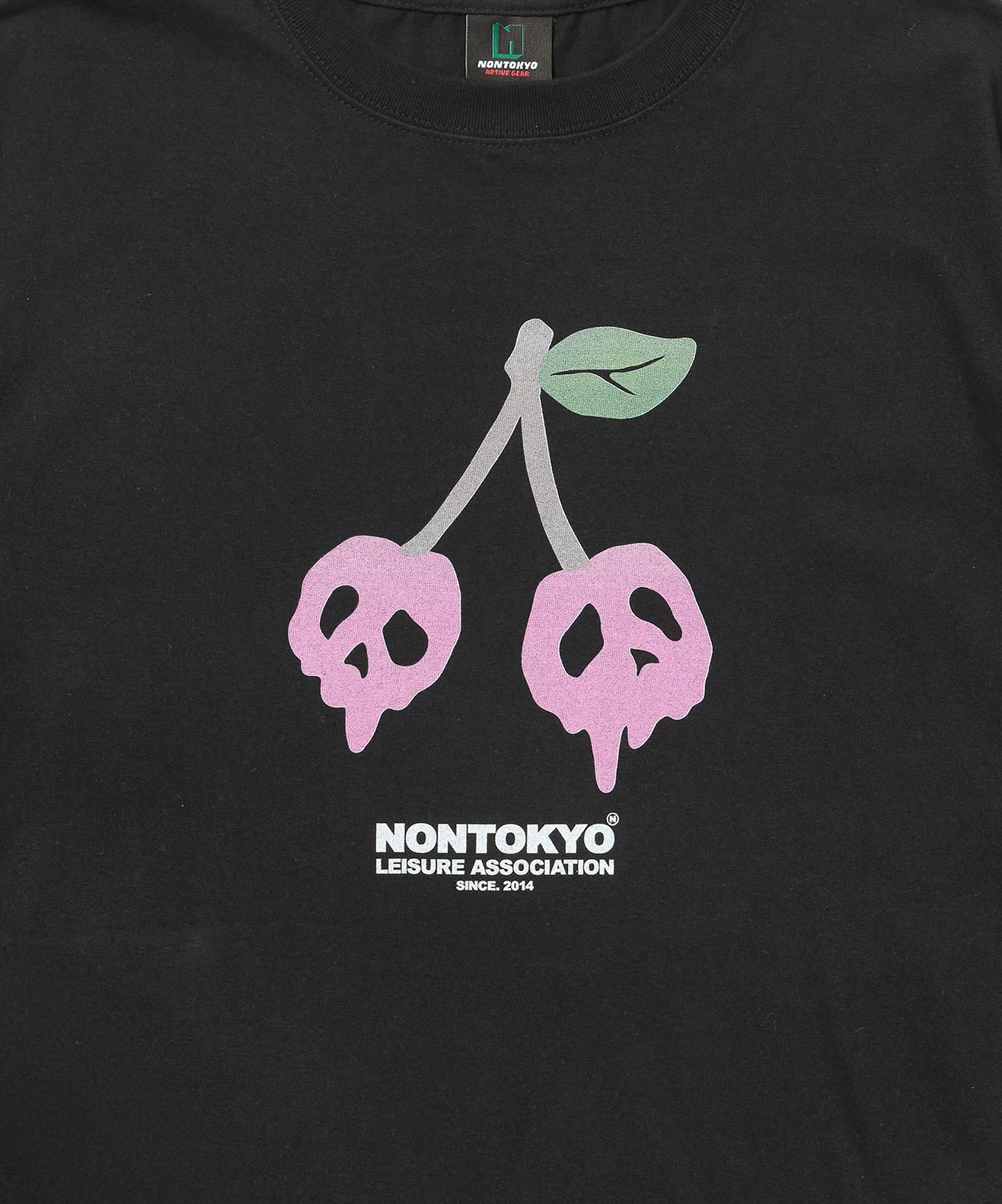 PRINT H/S BIG T-SHIRT(SCULL CHERRY)