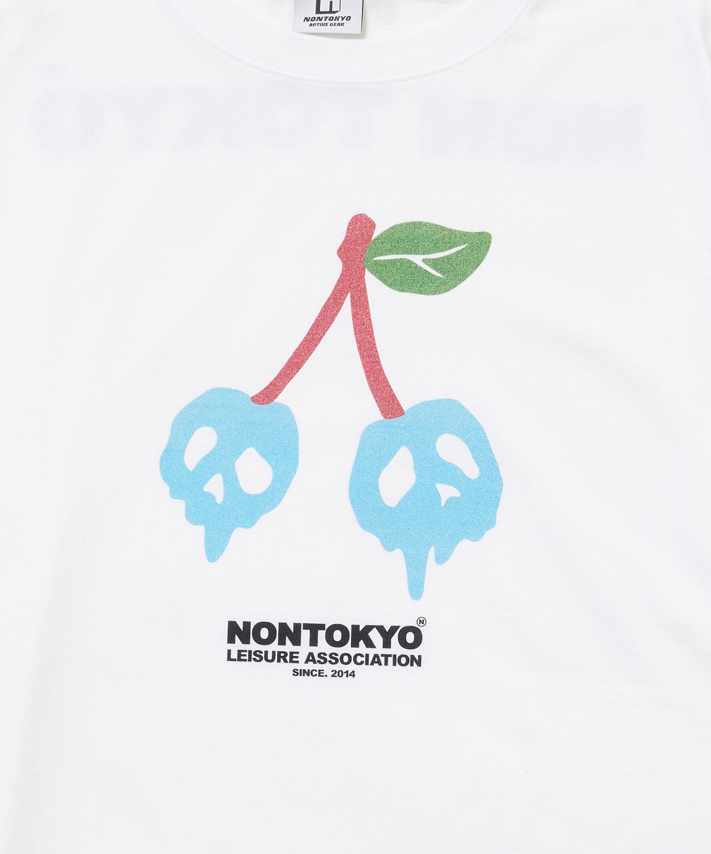 PRINT H/S BIG T-SHIRT(SCULL CHERRY)