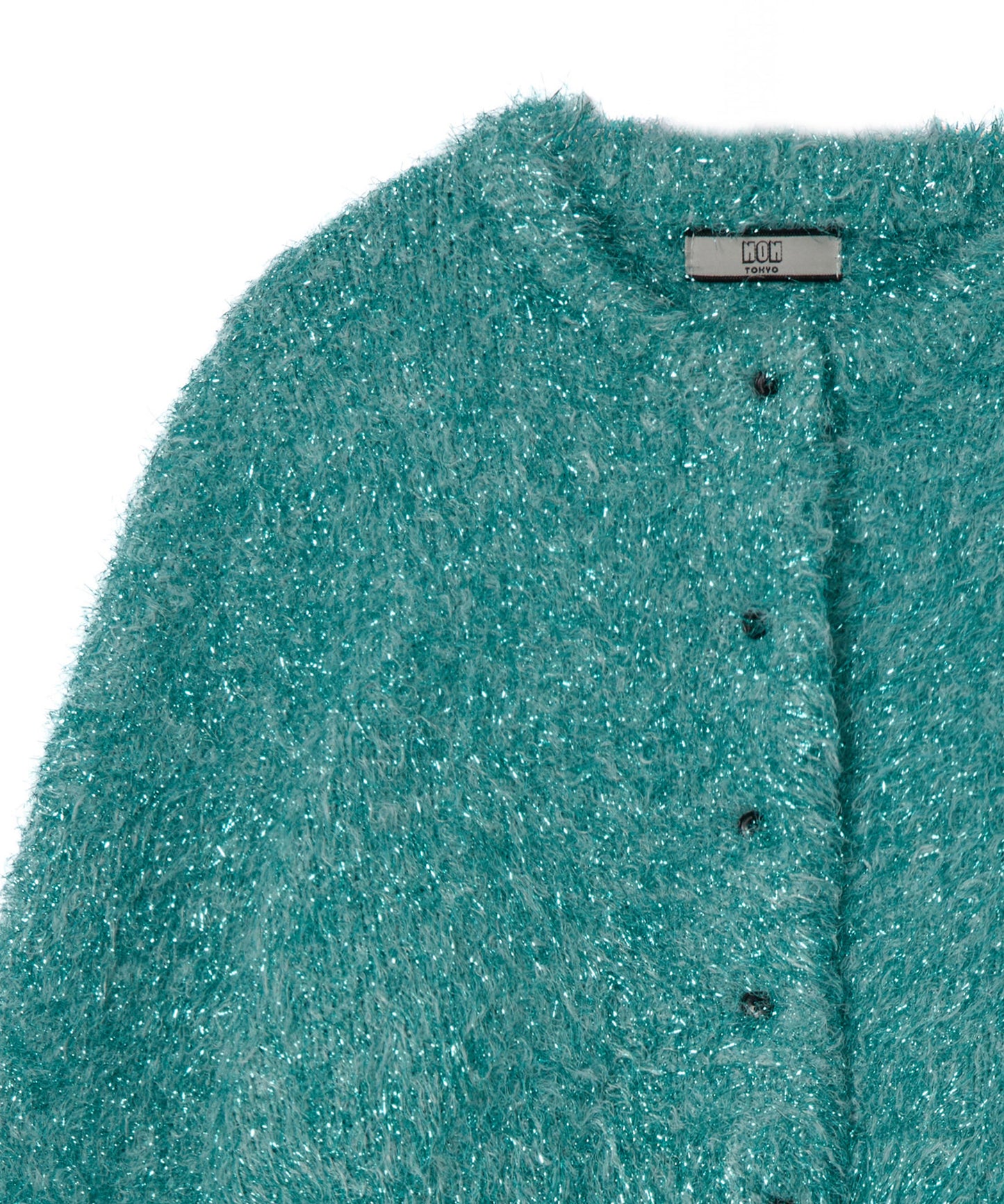 GLITTER SHAGGY KNIT CARDIGAN
