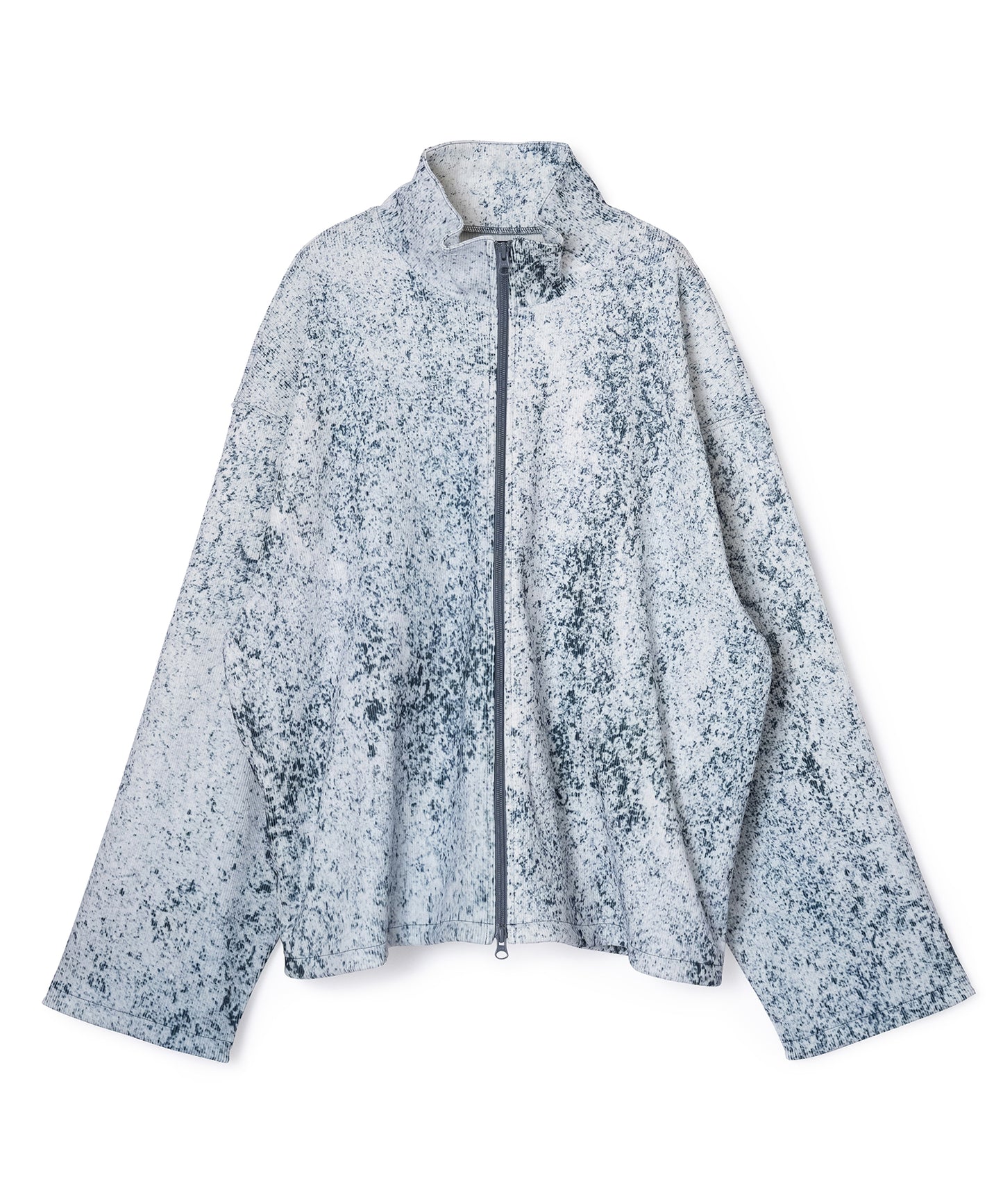 PRINT RIB ZIP-UP BLOUSON