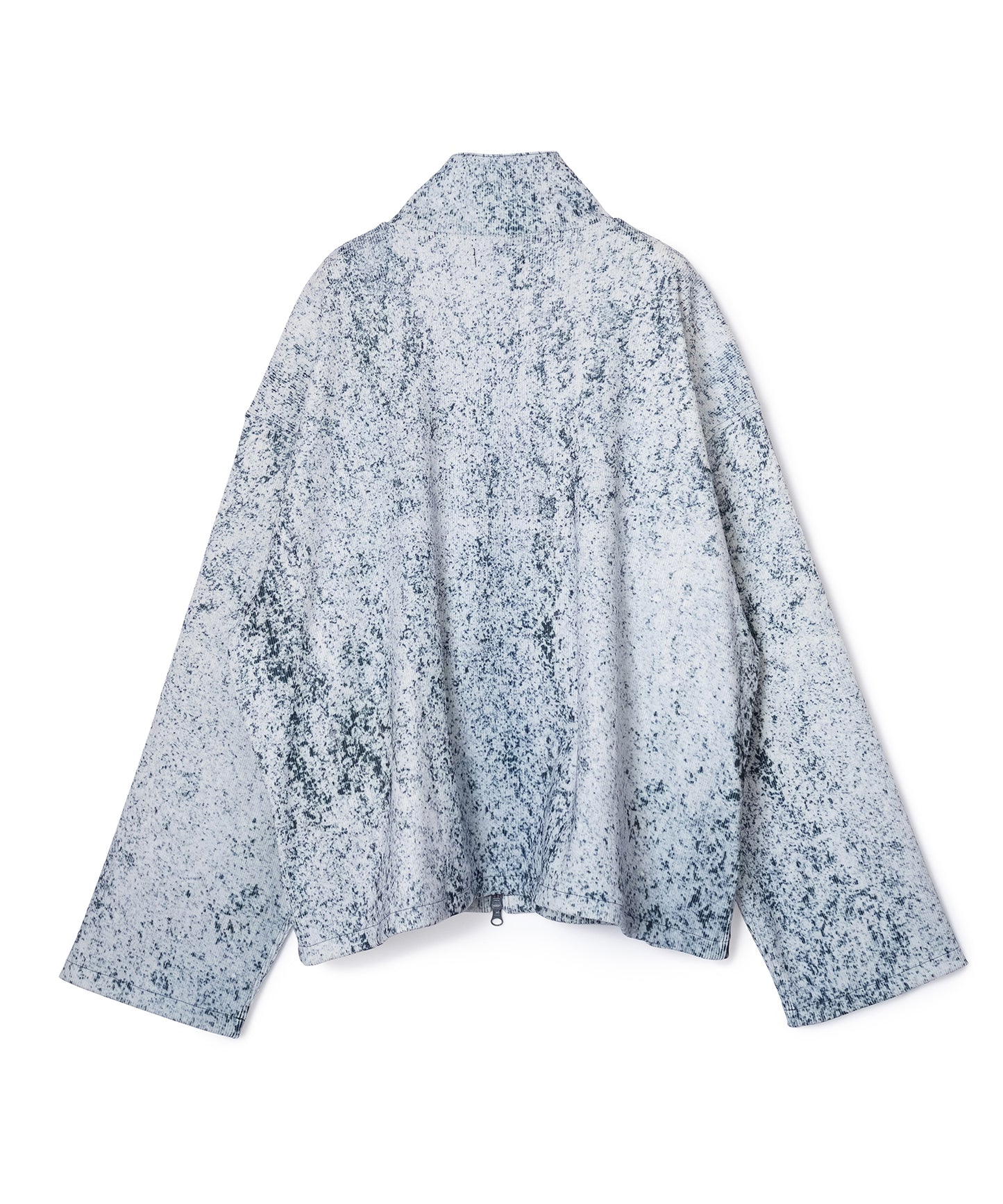 PRINT RIB ZIP-UP BLOUSON