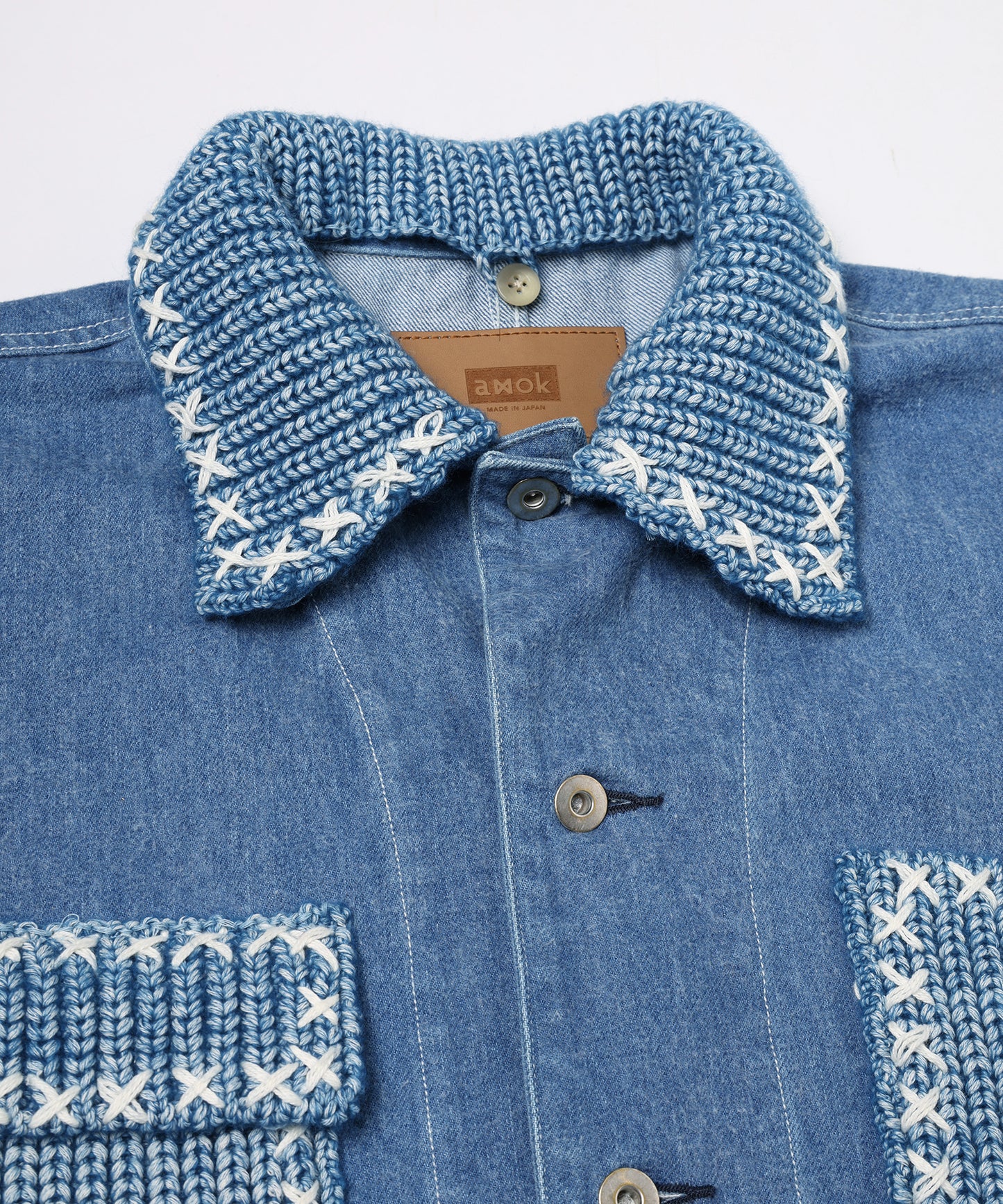 BLUSHED DENIM BLOUSON