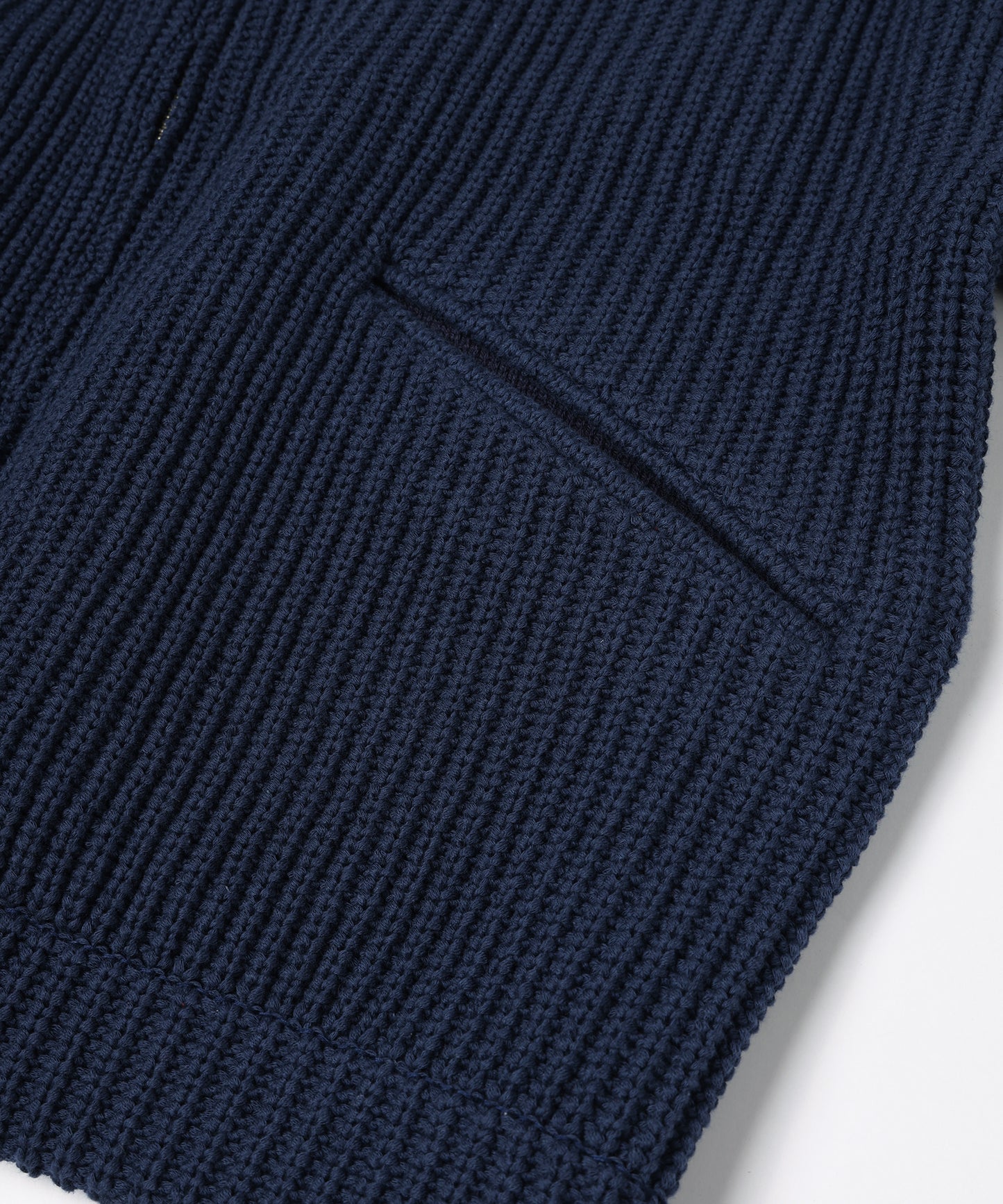 LEATHER-COLLAR KNIT WORK JACKET