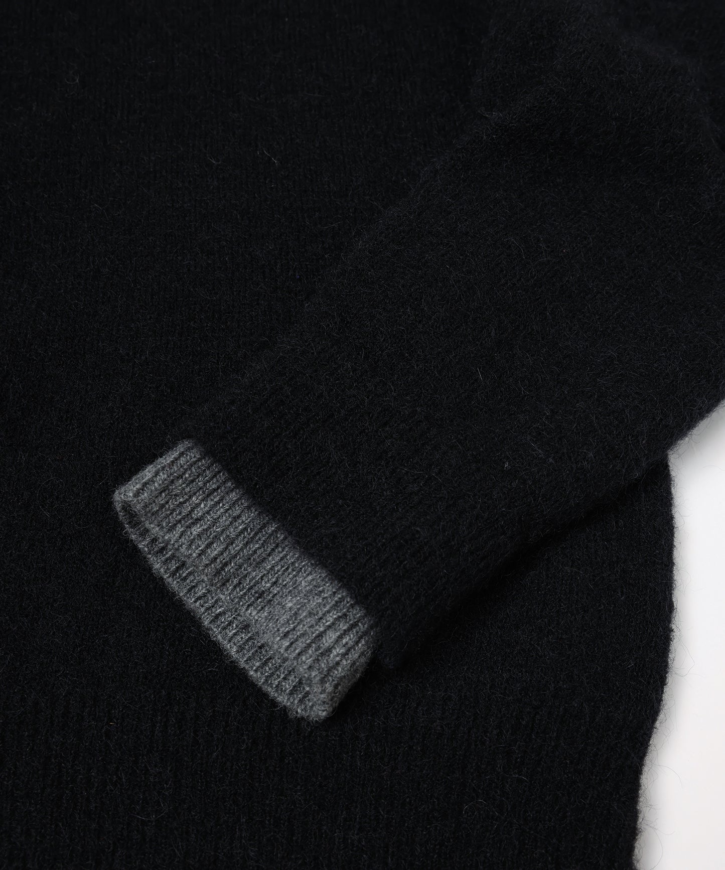 LAYERED MOHAIR KNIT SHIRT