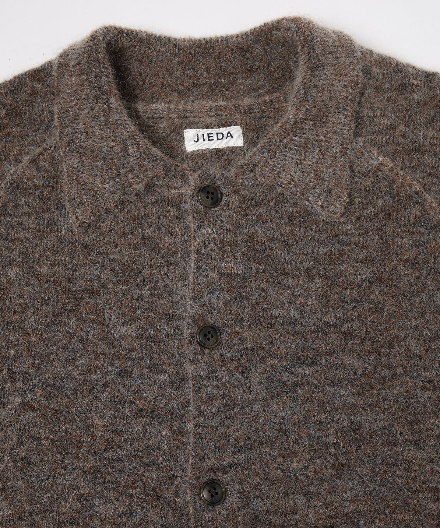 LAYERED MOHAIR KNIT SHIRT