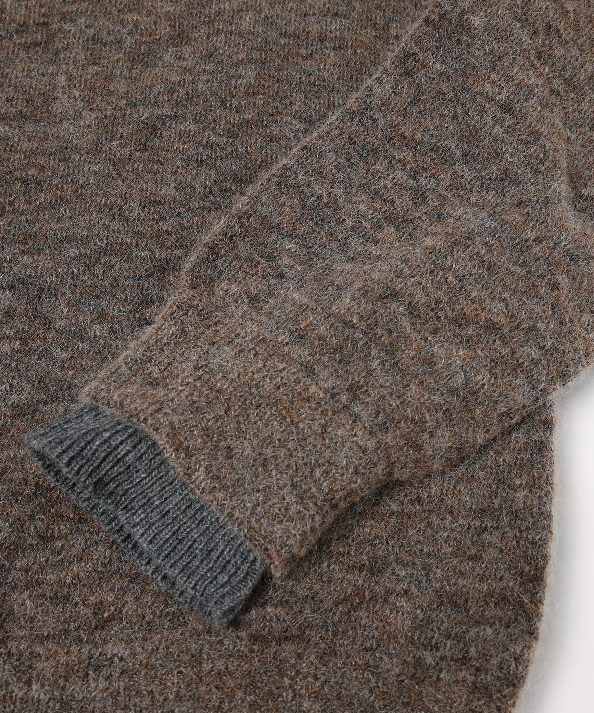 LAYERED MOHAIR KNIT SHIRT