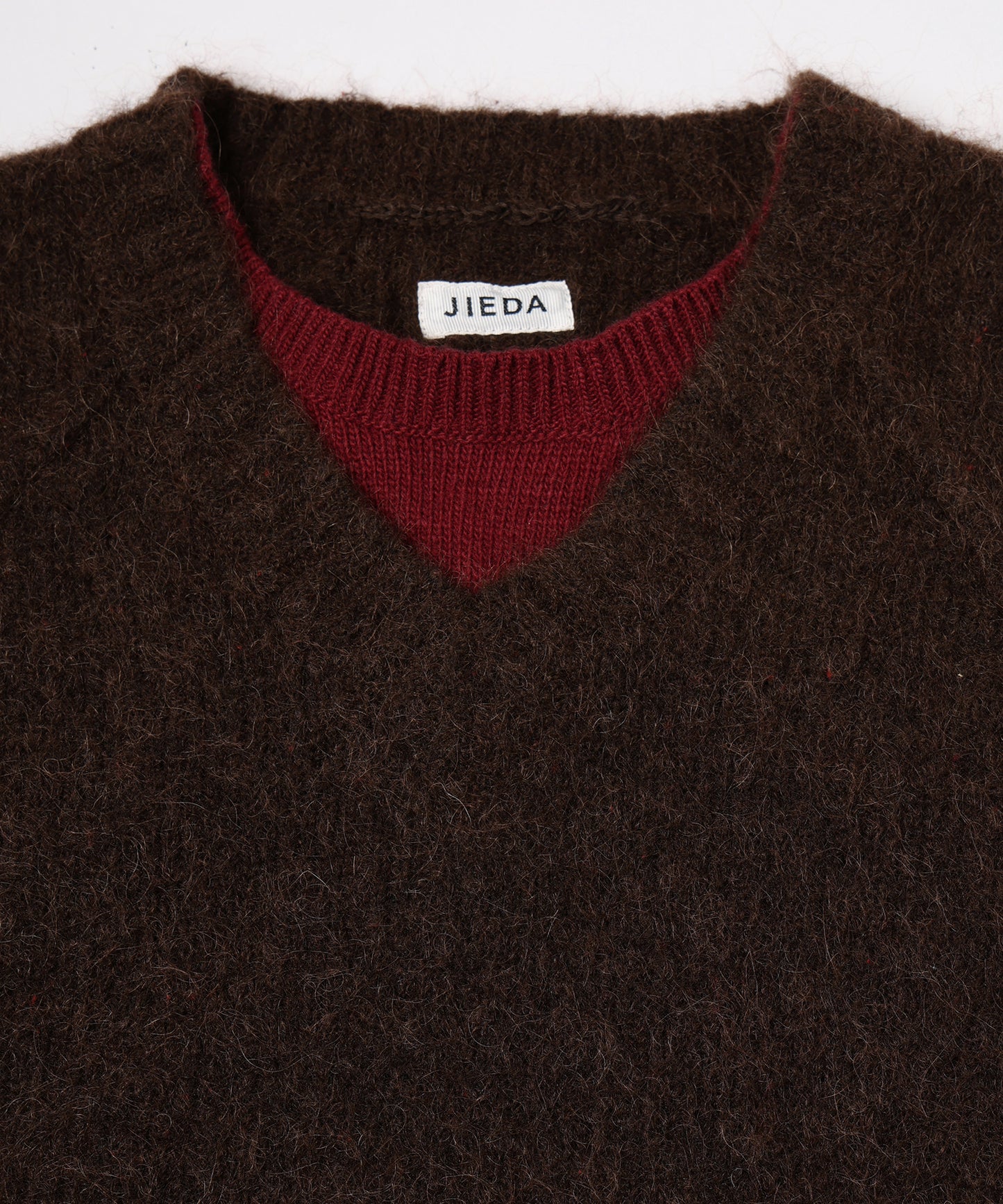 LAYERED MOHAIR V-NECK SWEATER
