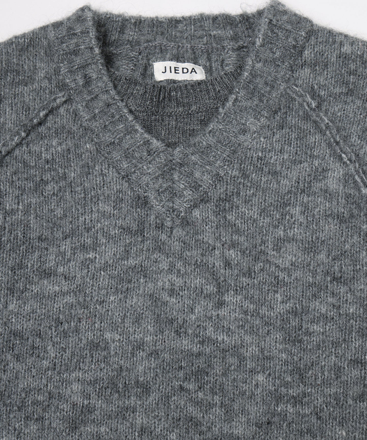 LAYERED MOHAIR V-NECK SWEATER