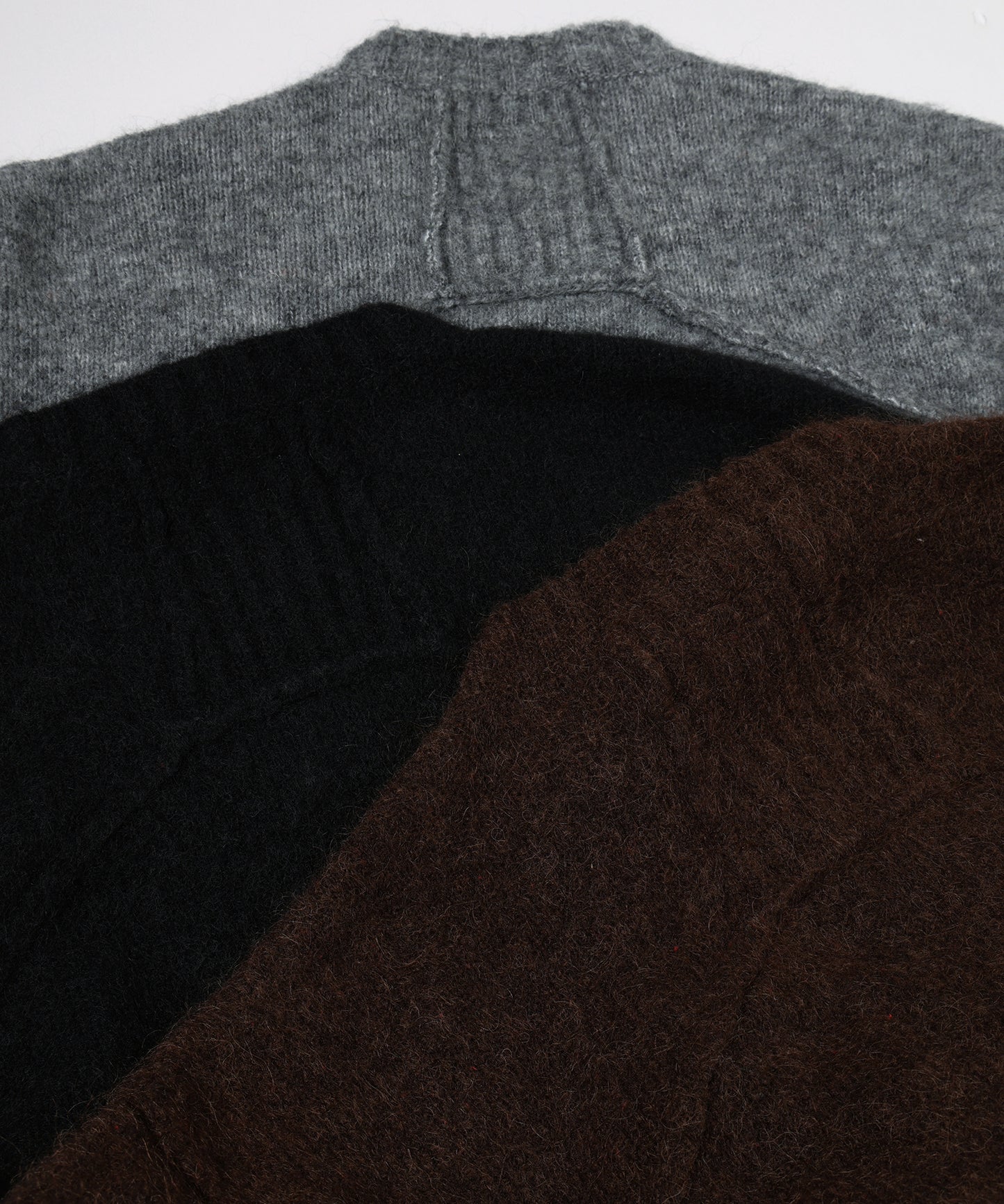 LAYERED MOHAIR V-NECK SWEATER