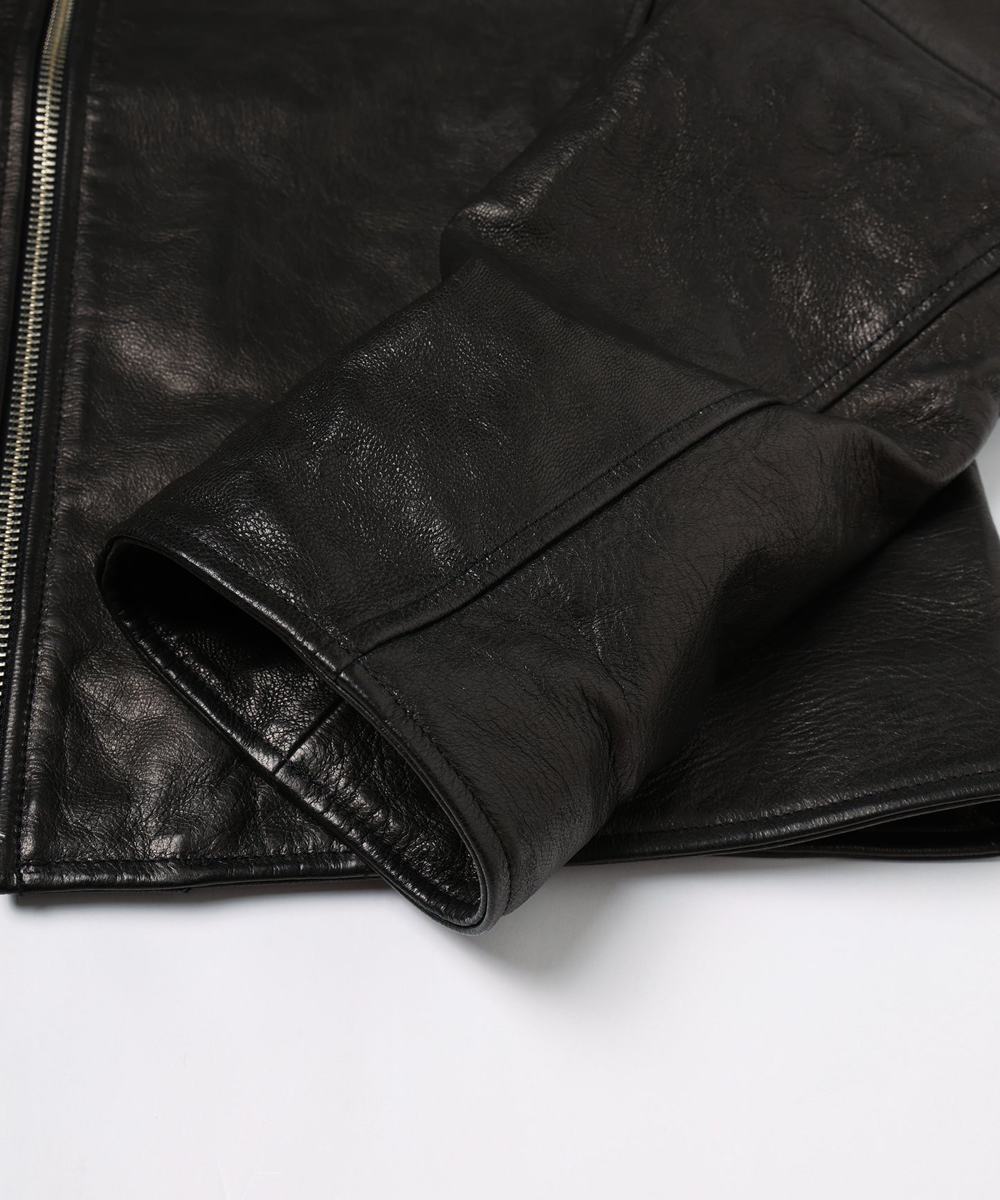 DRAPING LEATHER JACKET