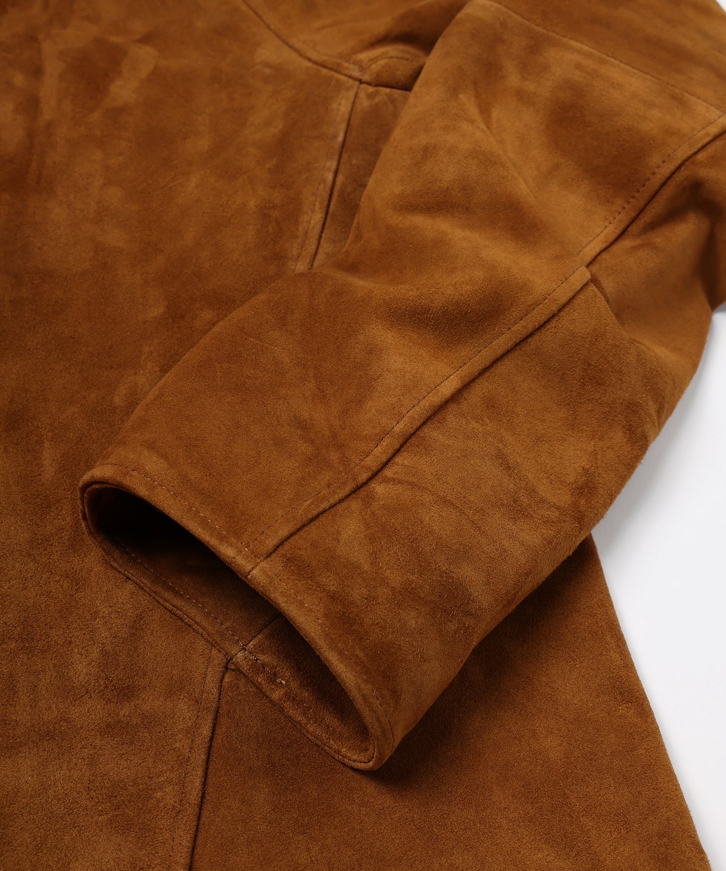 NUBUCK DRAPING LEATHER JACKET