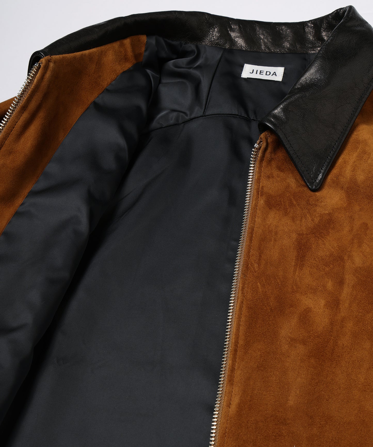 NUBUCK DRAPING LEATHER JACKET