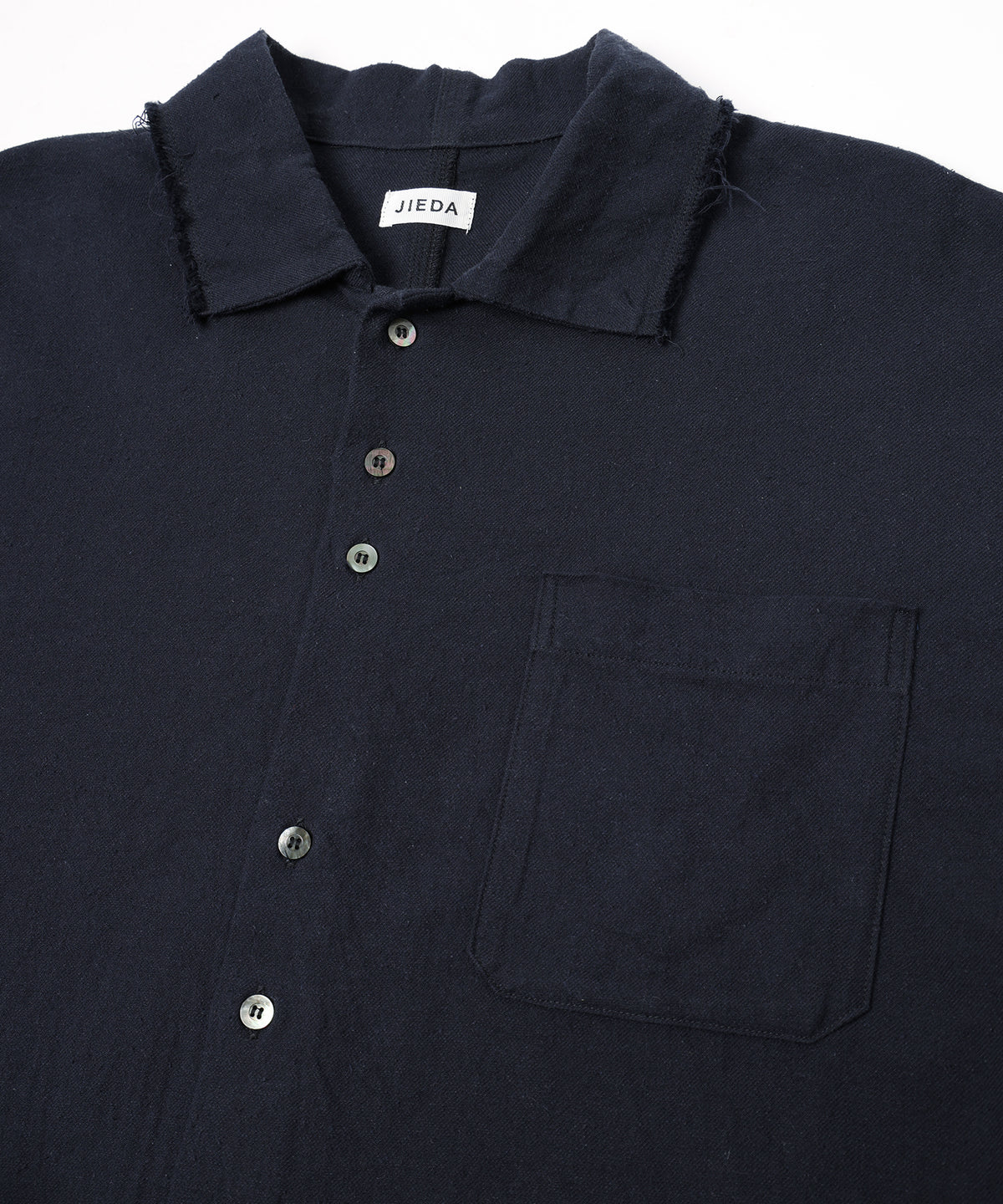 COTTON SILK CUT-OFF SHORT SHIRT