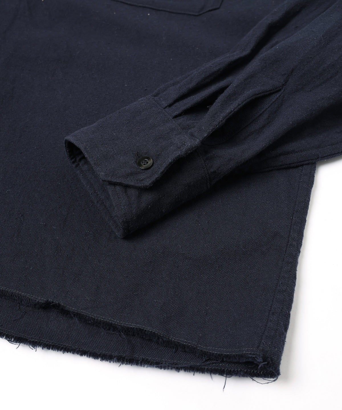COTTON SILK CUT-OFF SHORT SHIRT