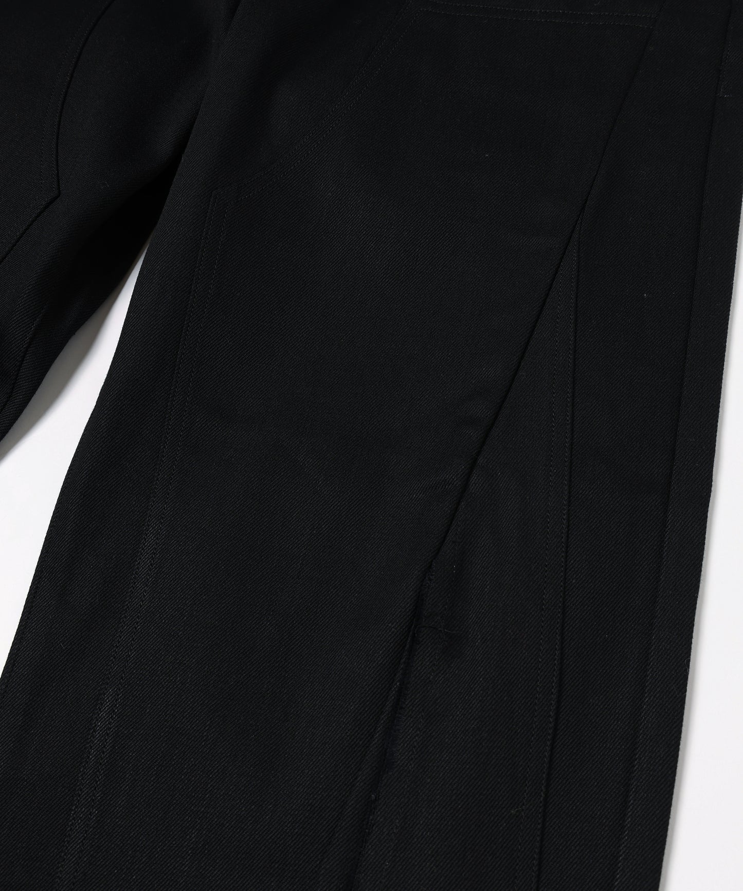 CUT OFF DOUBLE KNEE DENIM PANTS