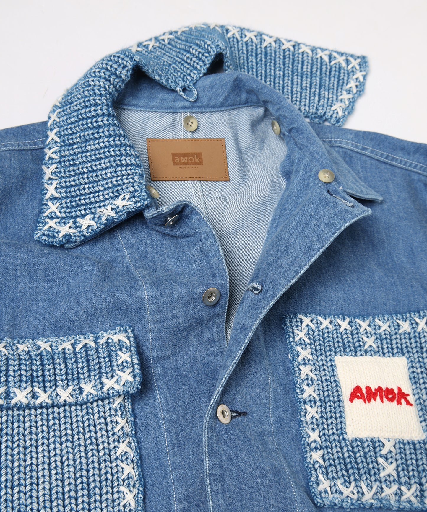 BLUSHED DENIM BLOUSON