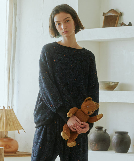 Tiny Fruits Mohair Wide Pullover 【納期9月下旬】