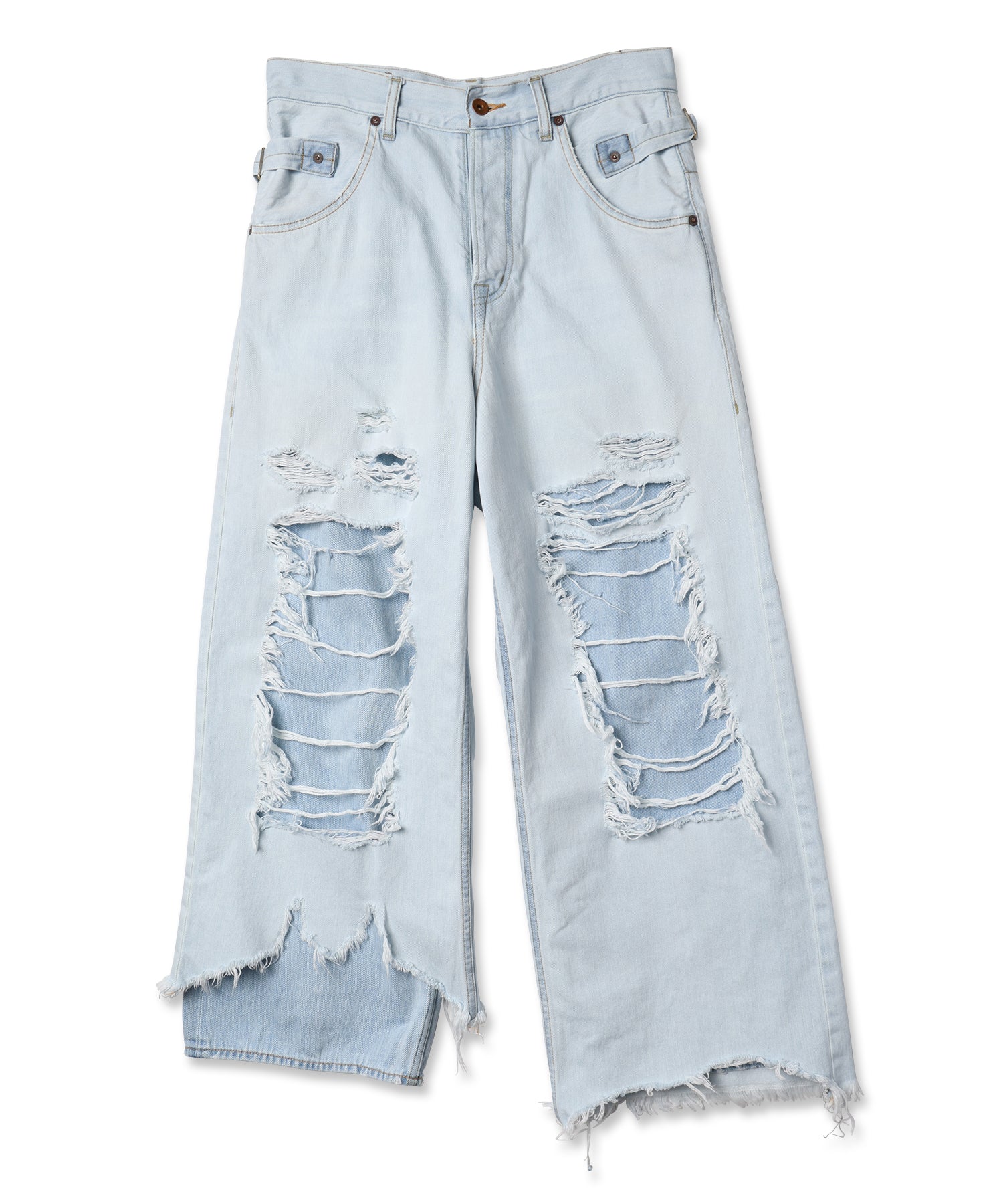 DAMAGE LAYERED DENIM PANTS – ANLIO（アンリオ）