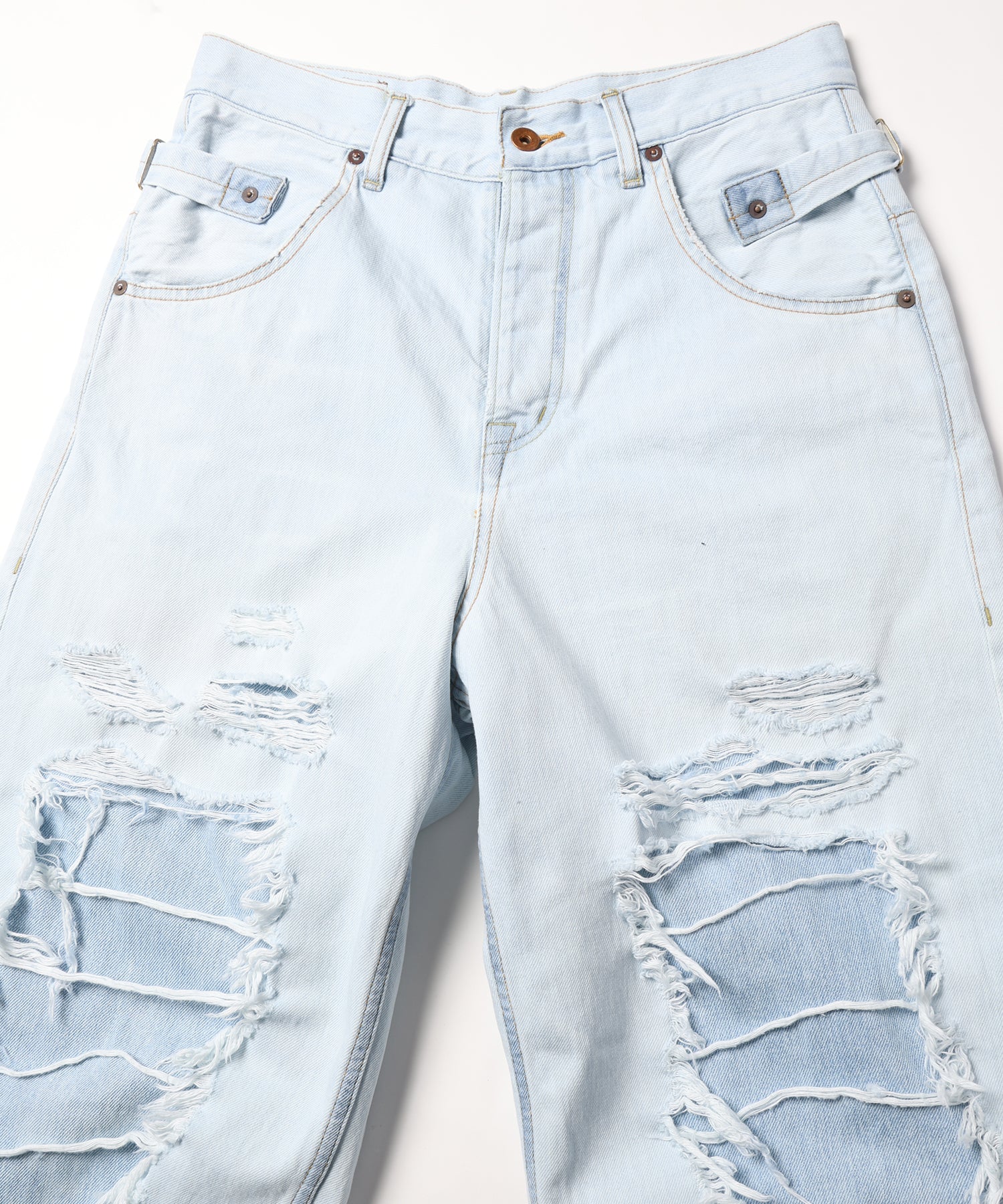 DAMAGE LAYERED DENIM PANTS – ANLIO（アンリオ）