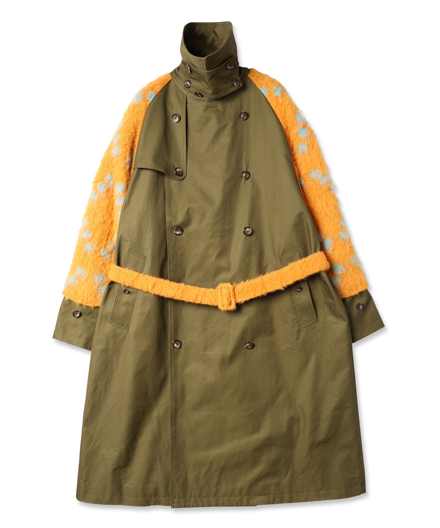 KNIT DOCKING TRENCH COAT　納期9月下旬