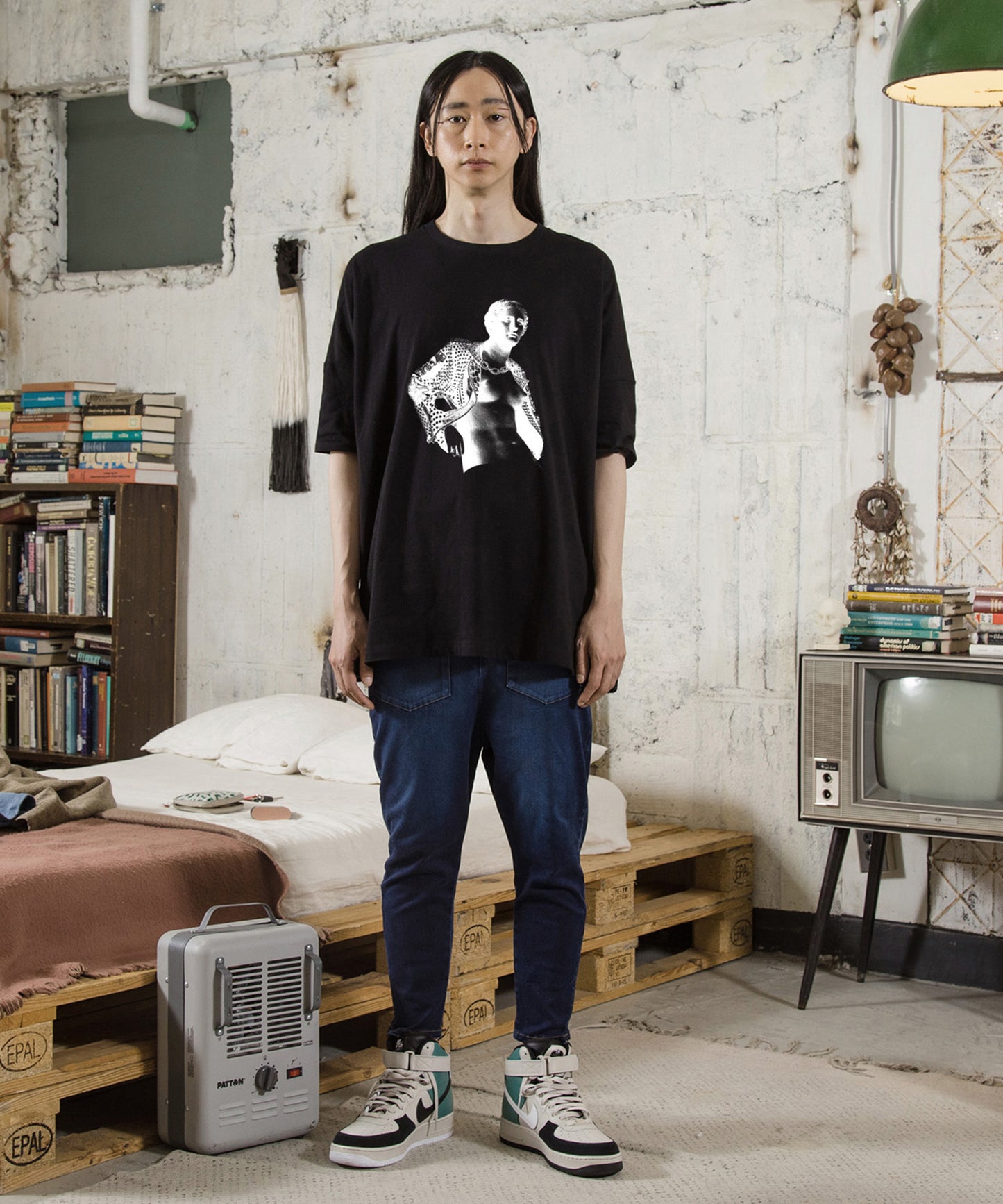 Half Turn Skinny Pants BL