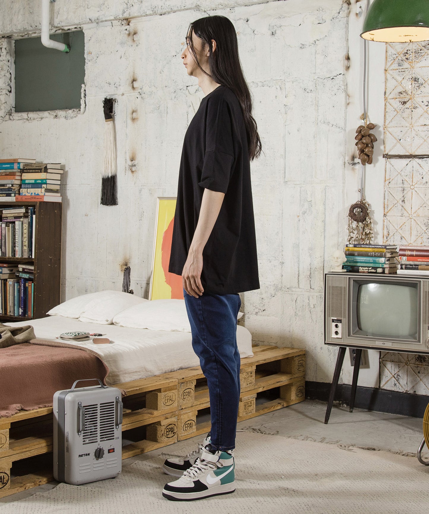 Half Turn Skinny Pants BL