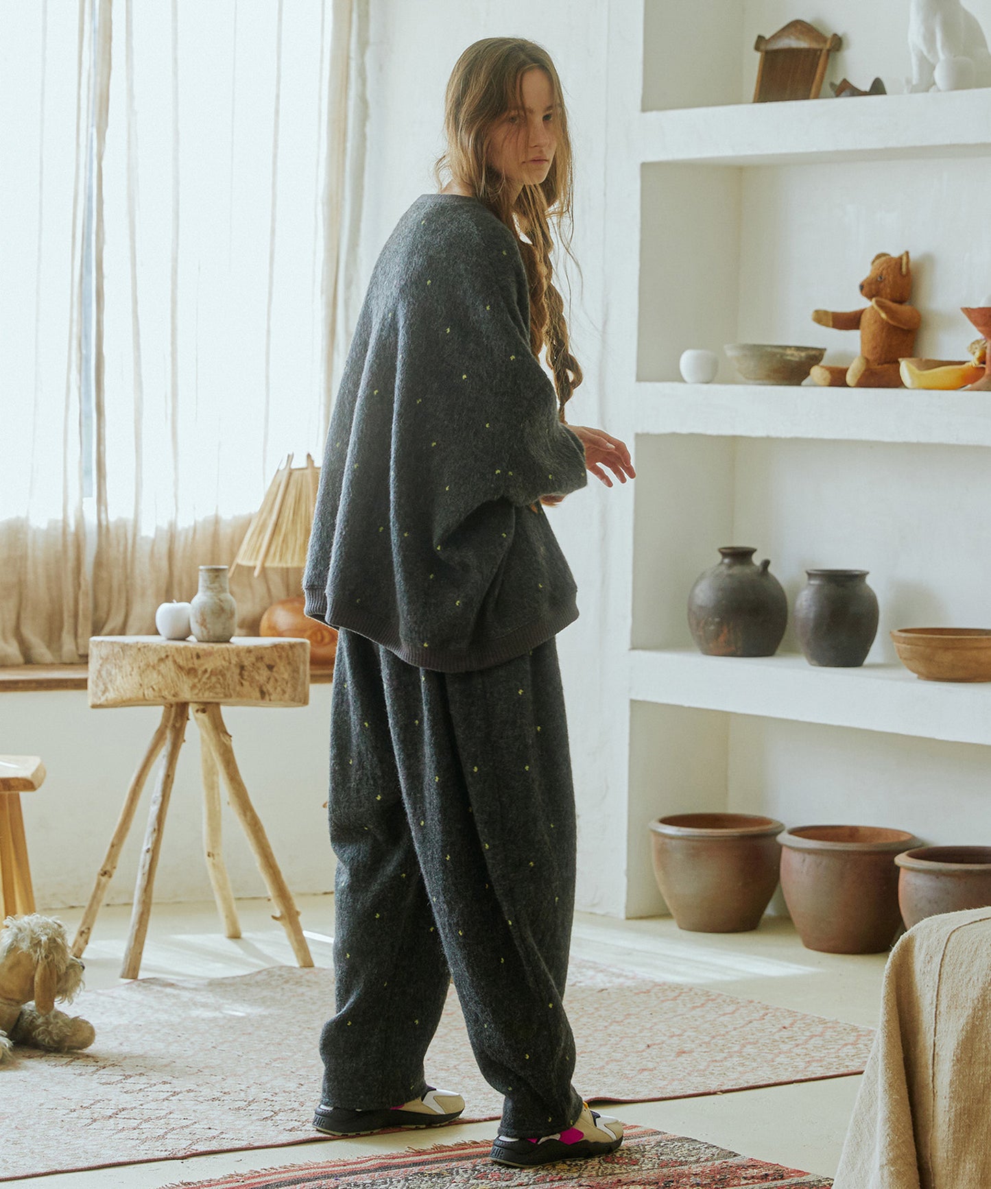 Tiny Fruits Mohair Wide Pullover 【納期9月下旬】