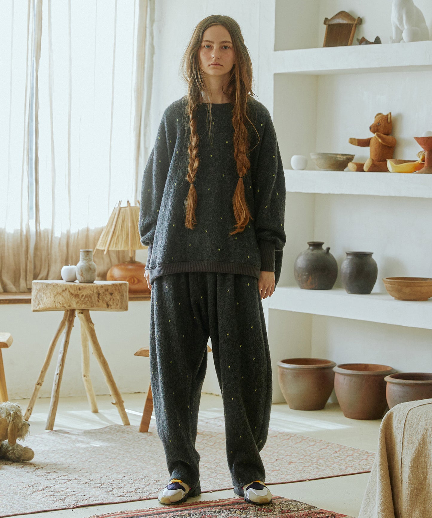 Tiny Fruits Mohair Wide Pullover 【納期9月下旬】