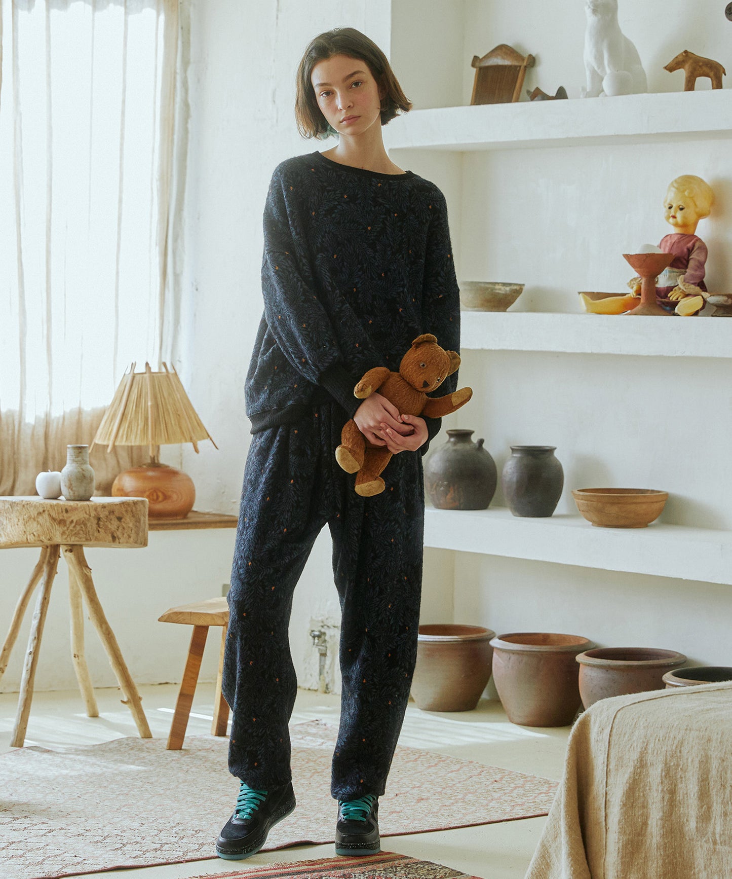 Tiny Fruits Mohair Wide Pants