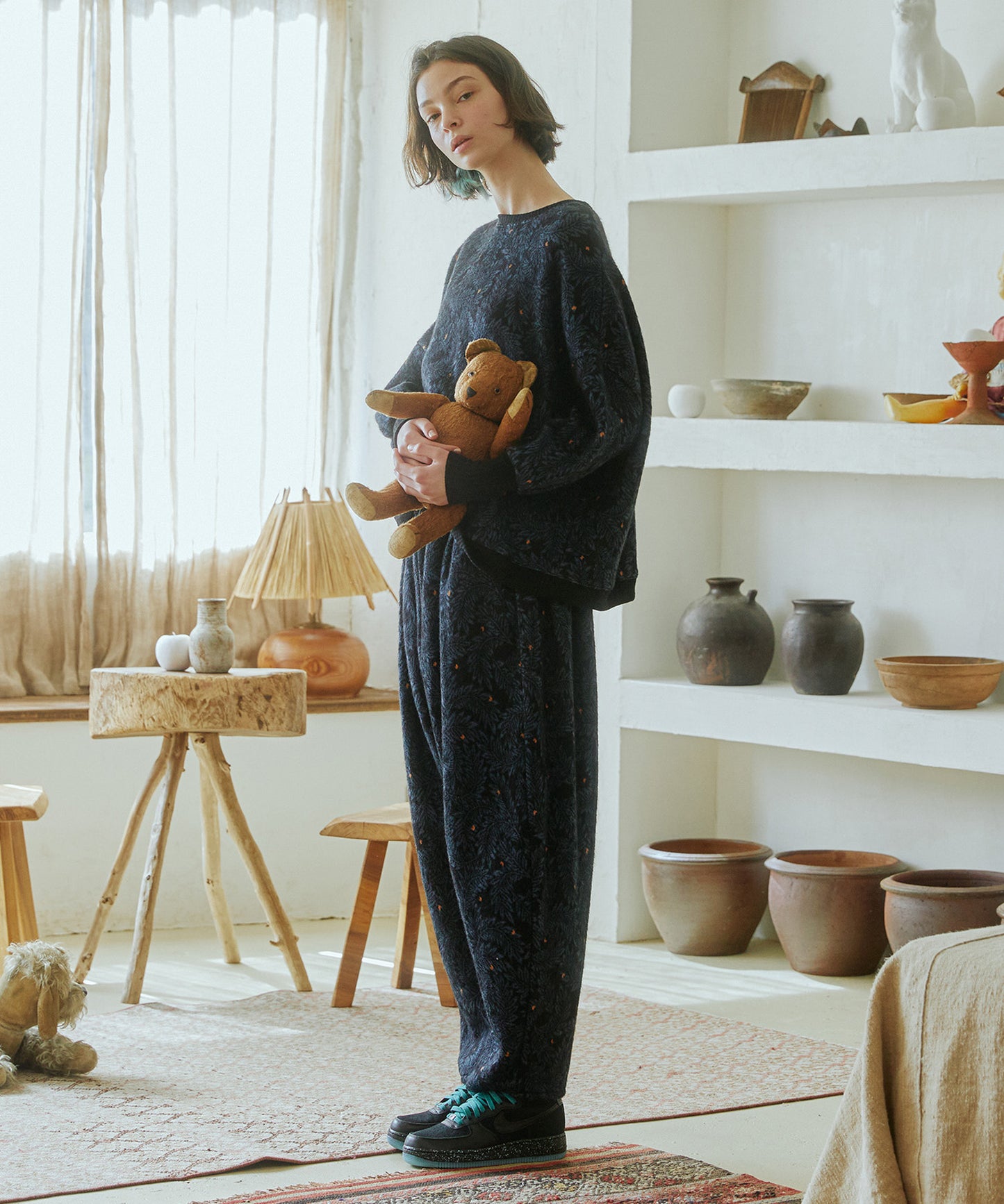 Tiny Fruits Mohair Wide Pants