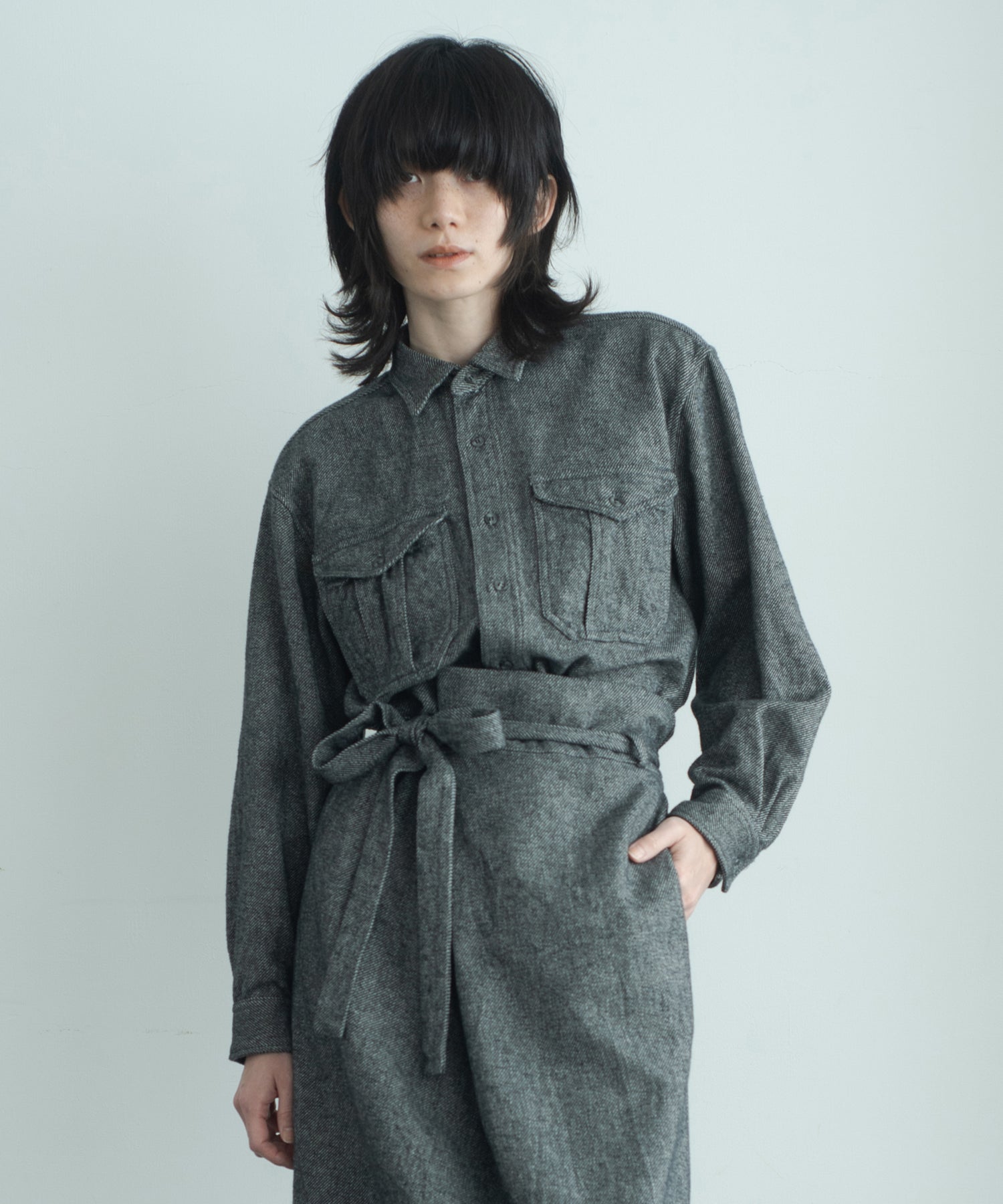 cotton tweed shirt jacket – ANLIO（アンリオ）