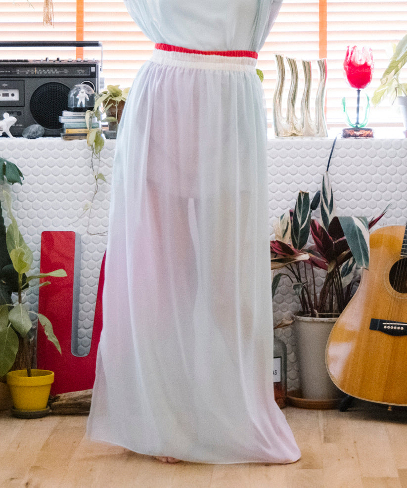 Fog dyed long skirt