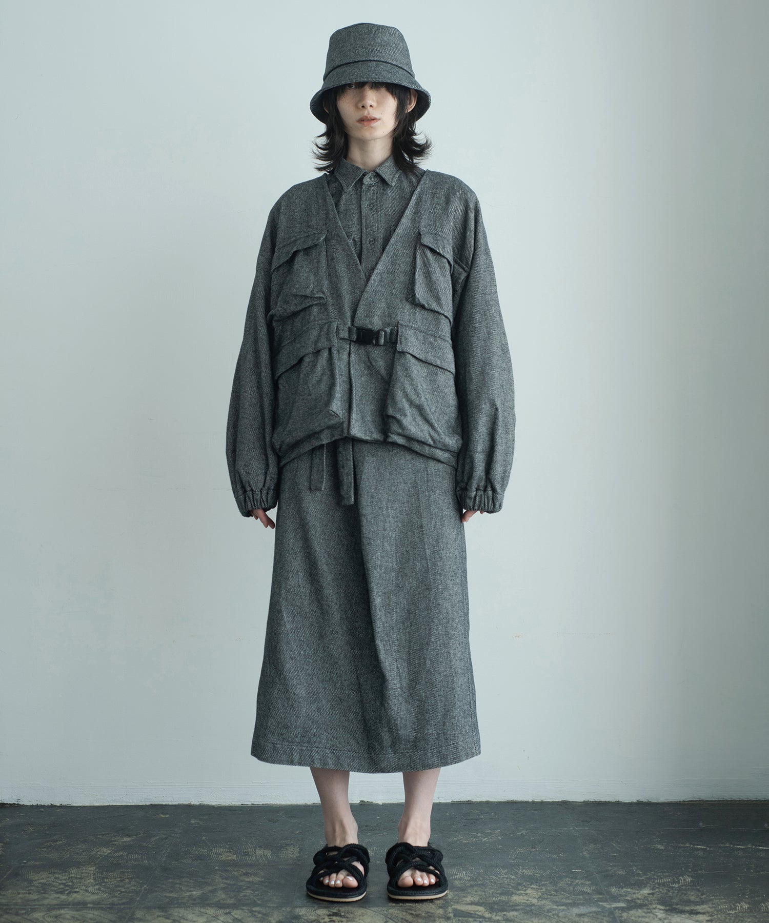 cotton tweed nomad jacket 【納期9月下旬】 – ANLIO（アンリオ）