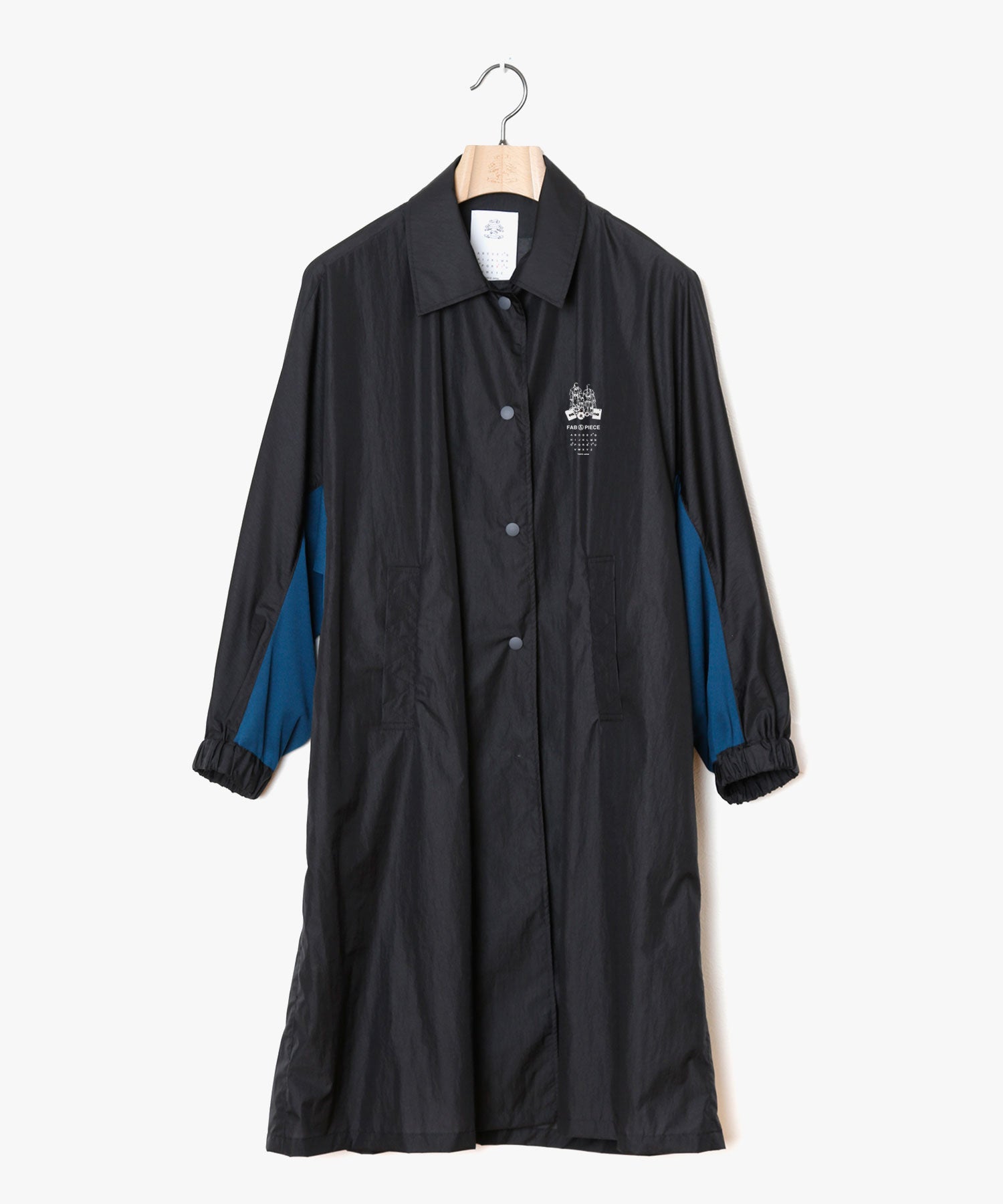 Dolman sleeve nylon coat