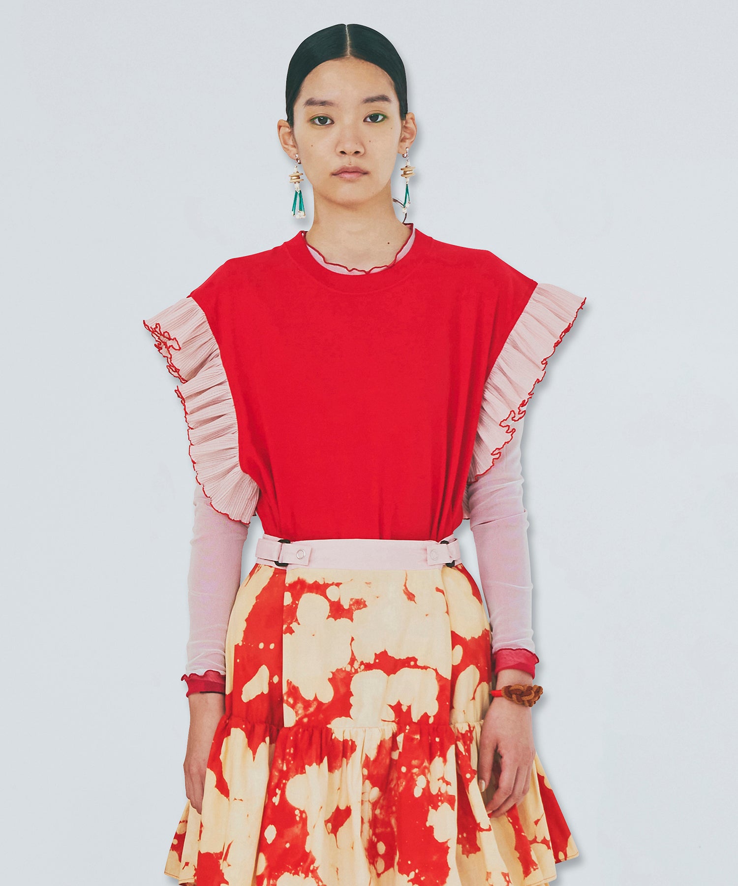 ノントーキョー PLEATS FRILL NO-SLEEVE C/S