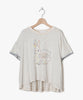 Blanket stitch T-shirt “RABIT EMBROI” 【納期4月中旬】