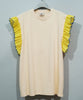PLEATS FRILL NO-SLEEVE C/S