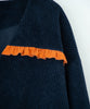 handwork frilled collarless jacket 【納期8月下旬】