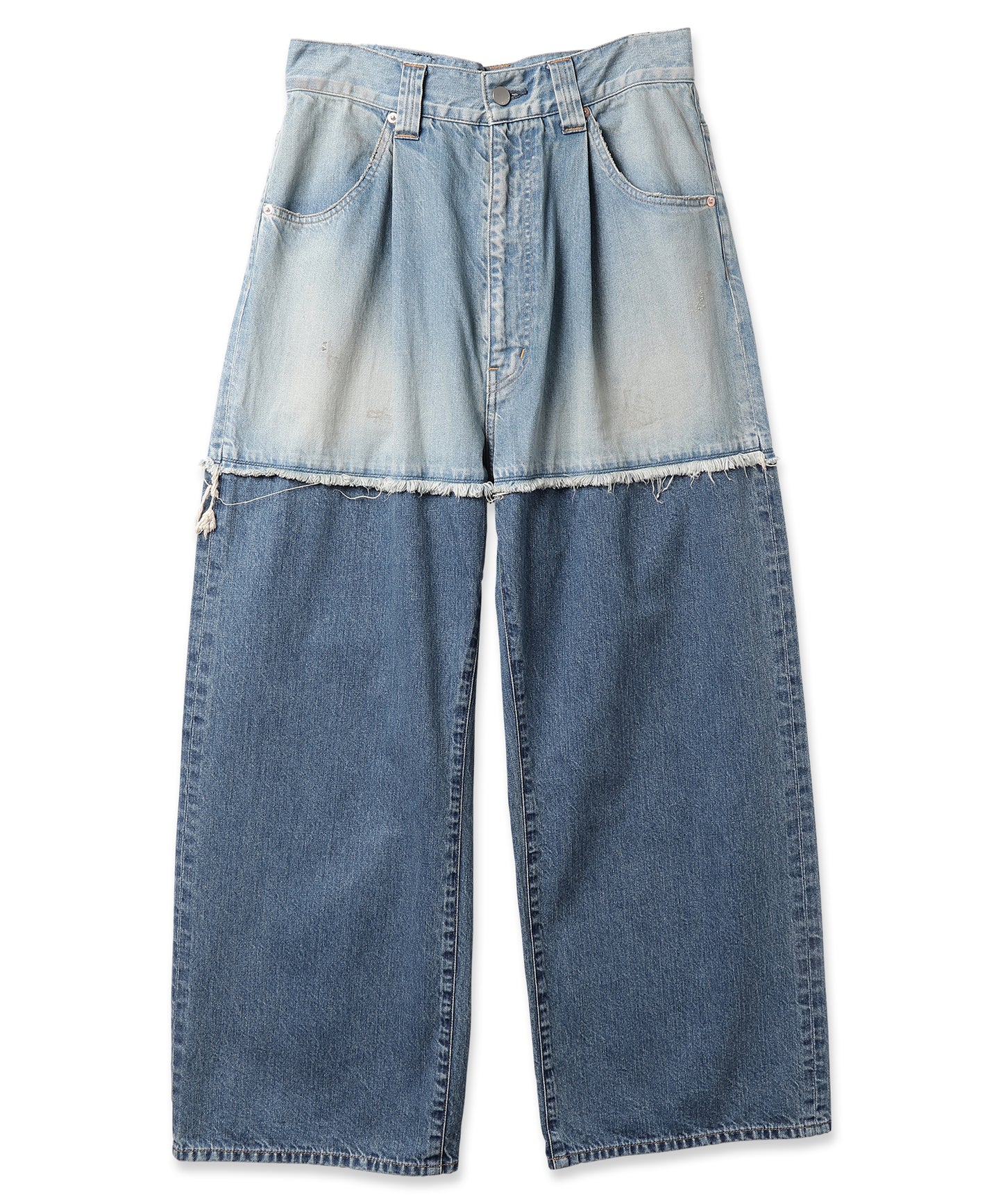 2TONE BAGGY DENIM PANTS