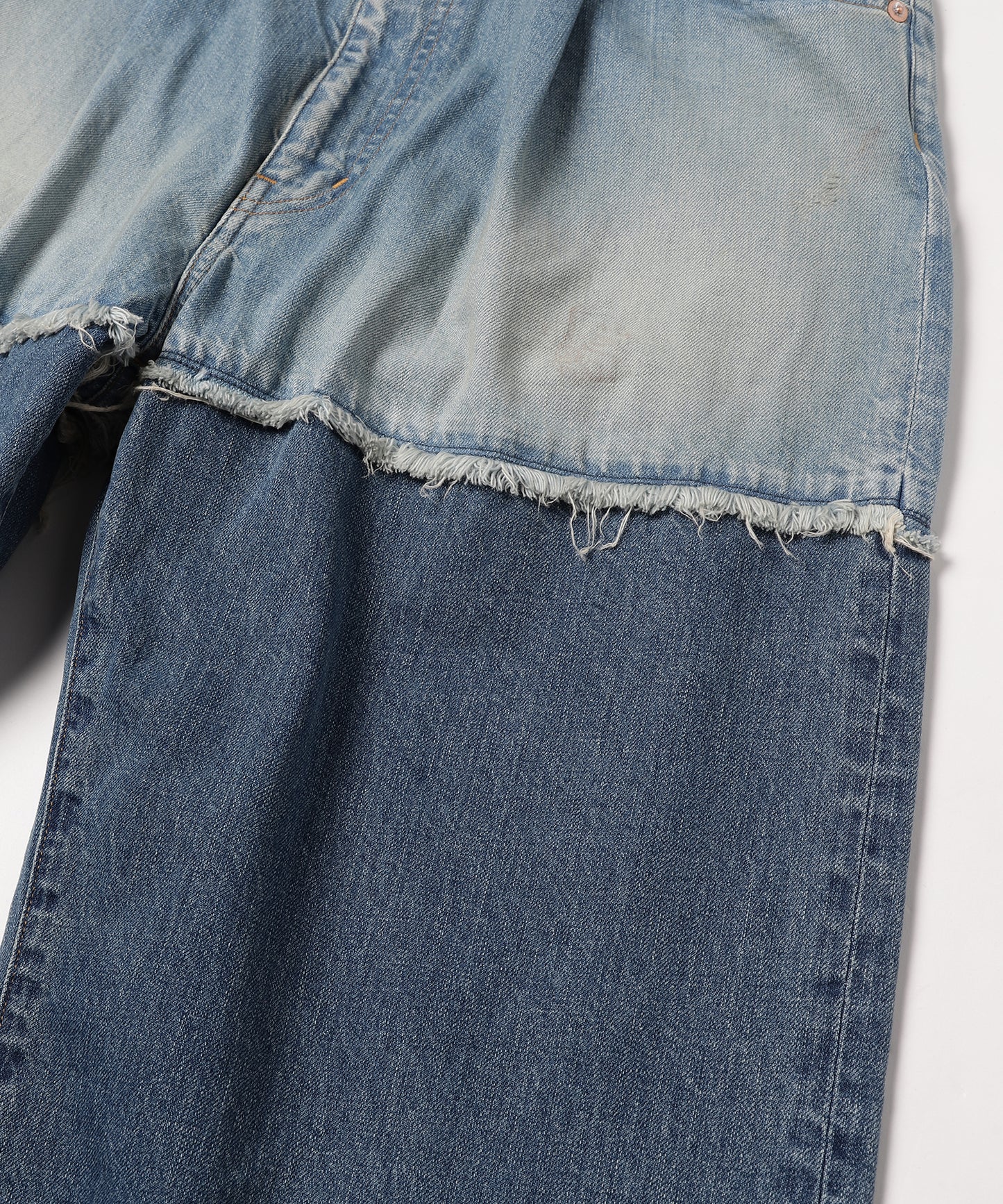 2TONE BAGGY DENIM PANTS