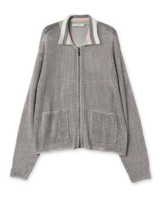 完売品】Jieda 23ss MESH ZIP UP KNIT サマーニット-